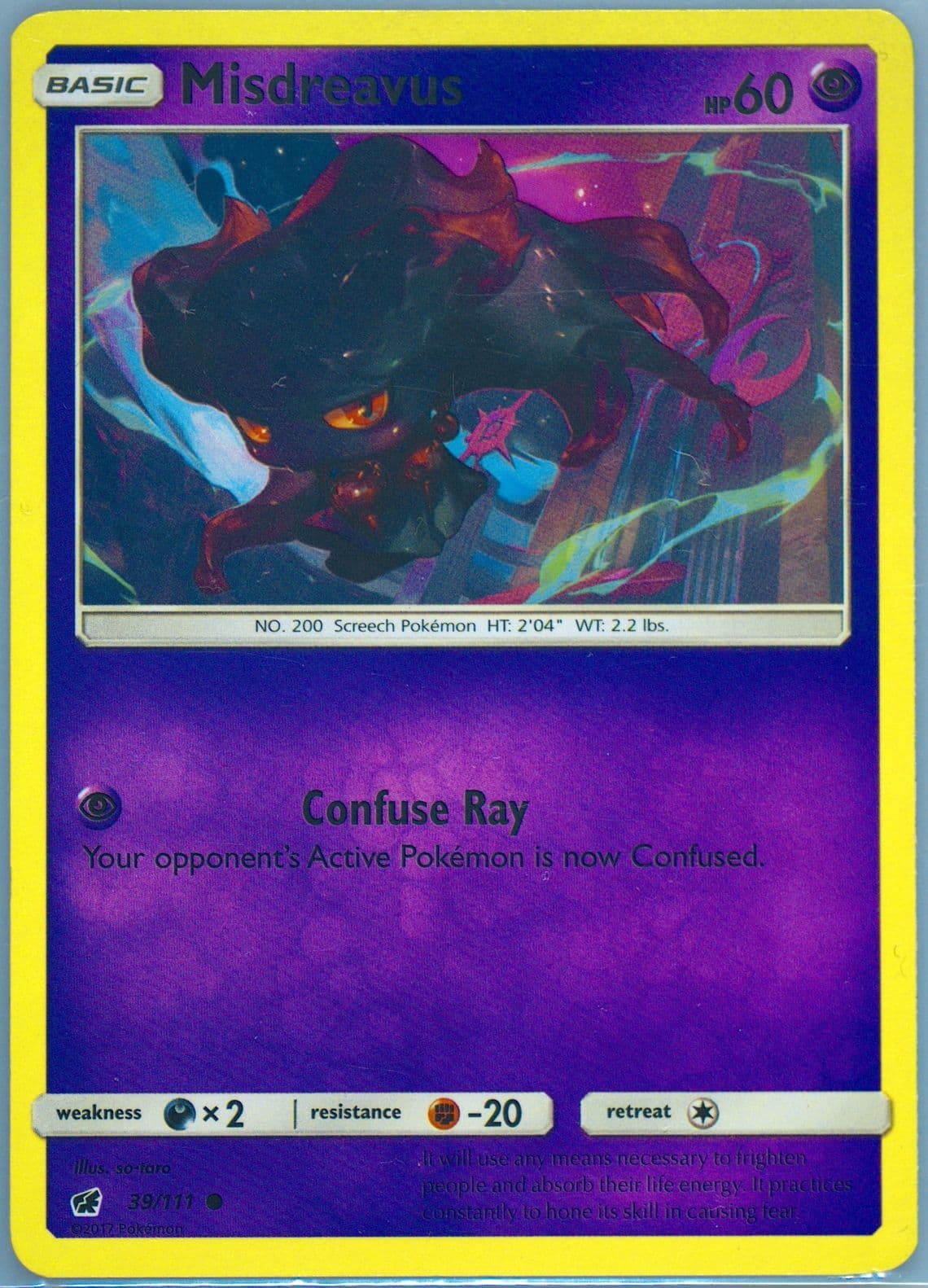 Misdreavus (39) 2017 Pokemon Sun & Moon Crimson Invasion