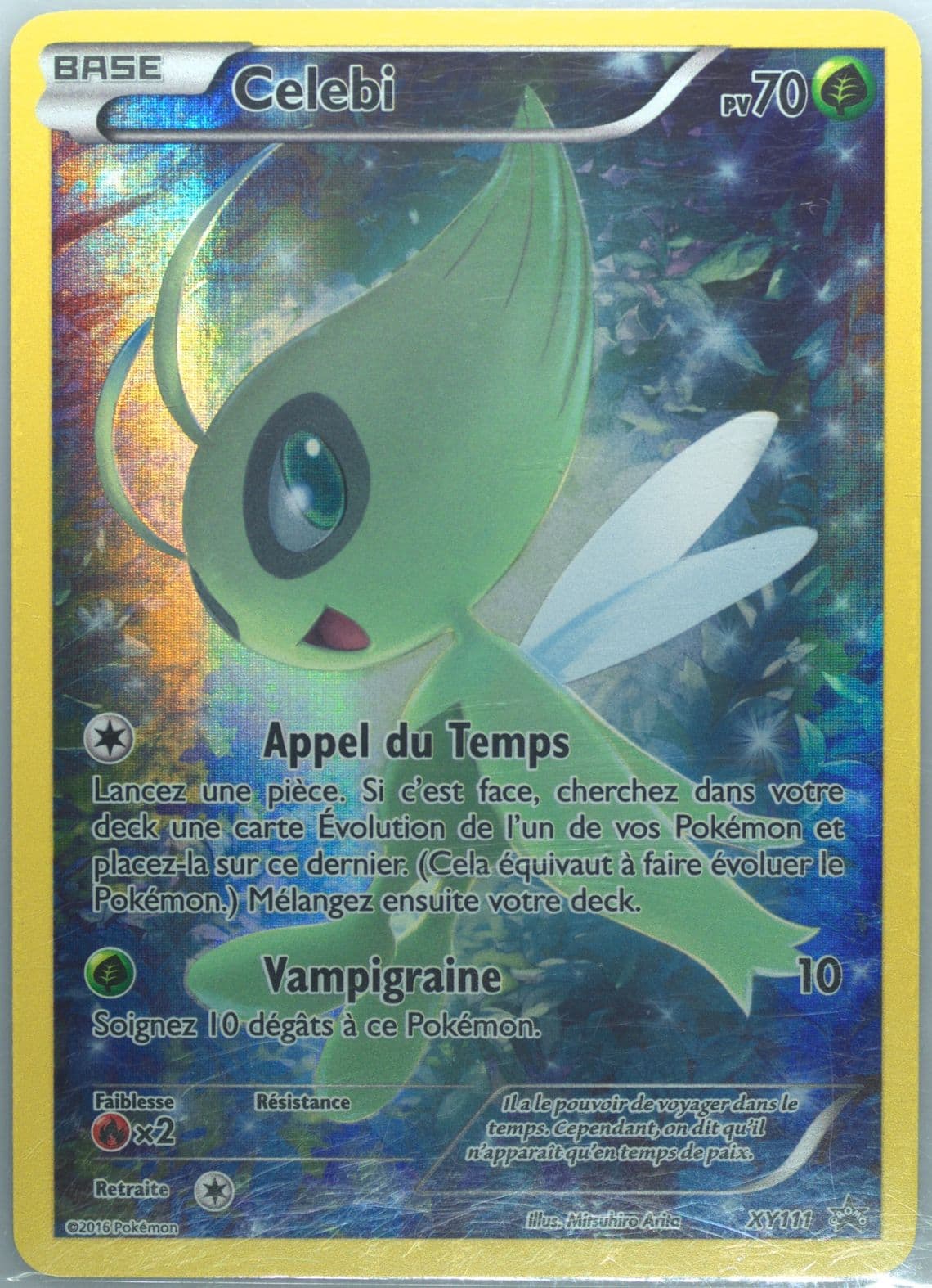 Full Art/Celebi Mythical Pokemon Collection-French (XY111) 2016 Pokemon XY Black Star Promo