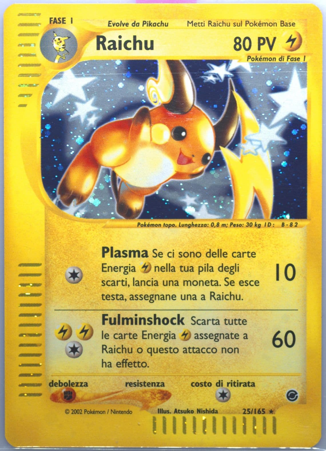 Raichu-Holo Italian (25) 2002 Pokemon Expedition