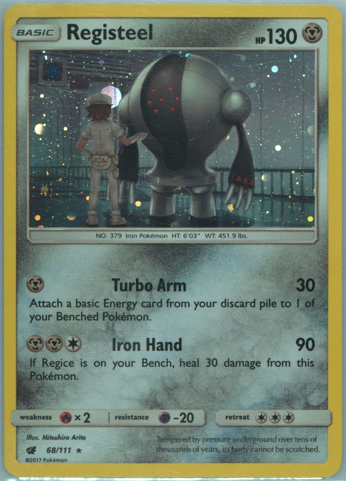 Registeel-Holo Cosmos (68) 2017 Pokemon Sun & Moon Crimson Invasion