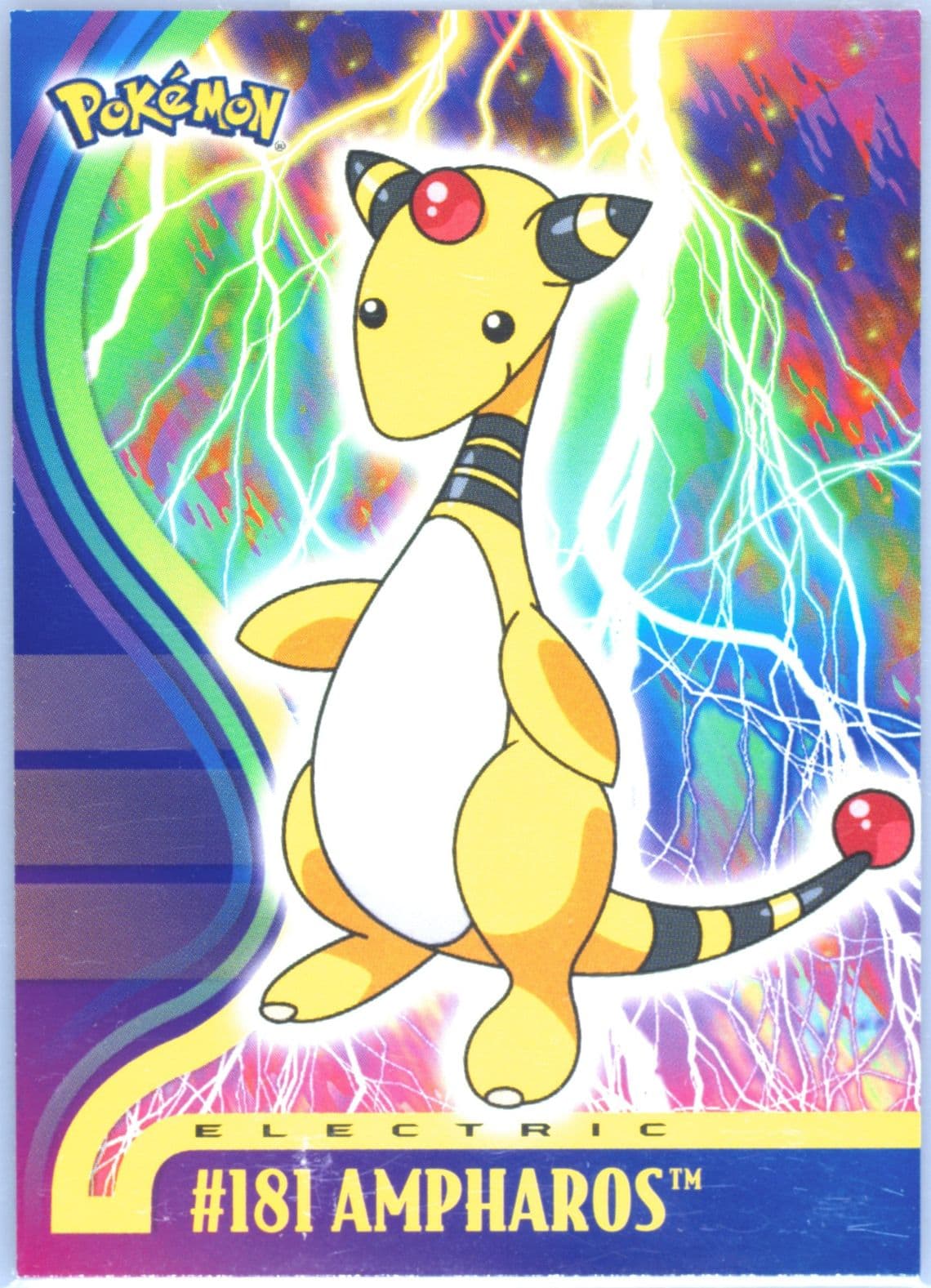Ampharos (181) 2001 Topps Pokemon Johto Series 1