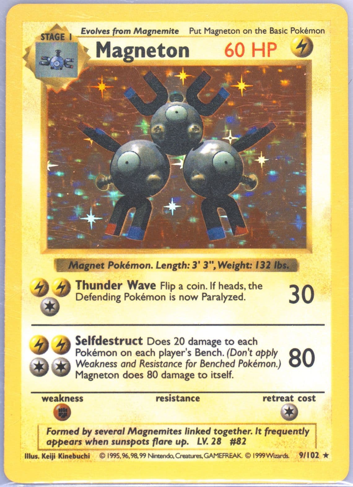Magneton-Holo Shadowless (9) 1999 Pokemon Game