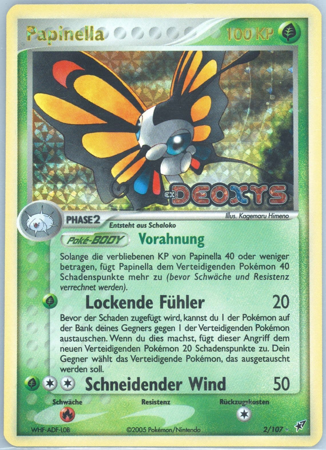 Papinella-Reverse Foil German (2) 2005 Pokemon EX Deoxys