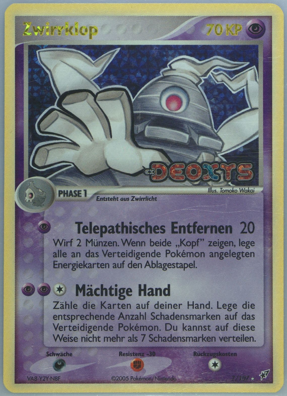 Zwirrklop-Reverse Foil German (7) 2005 Pokemon EX Deoxys