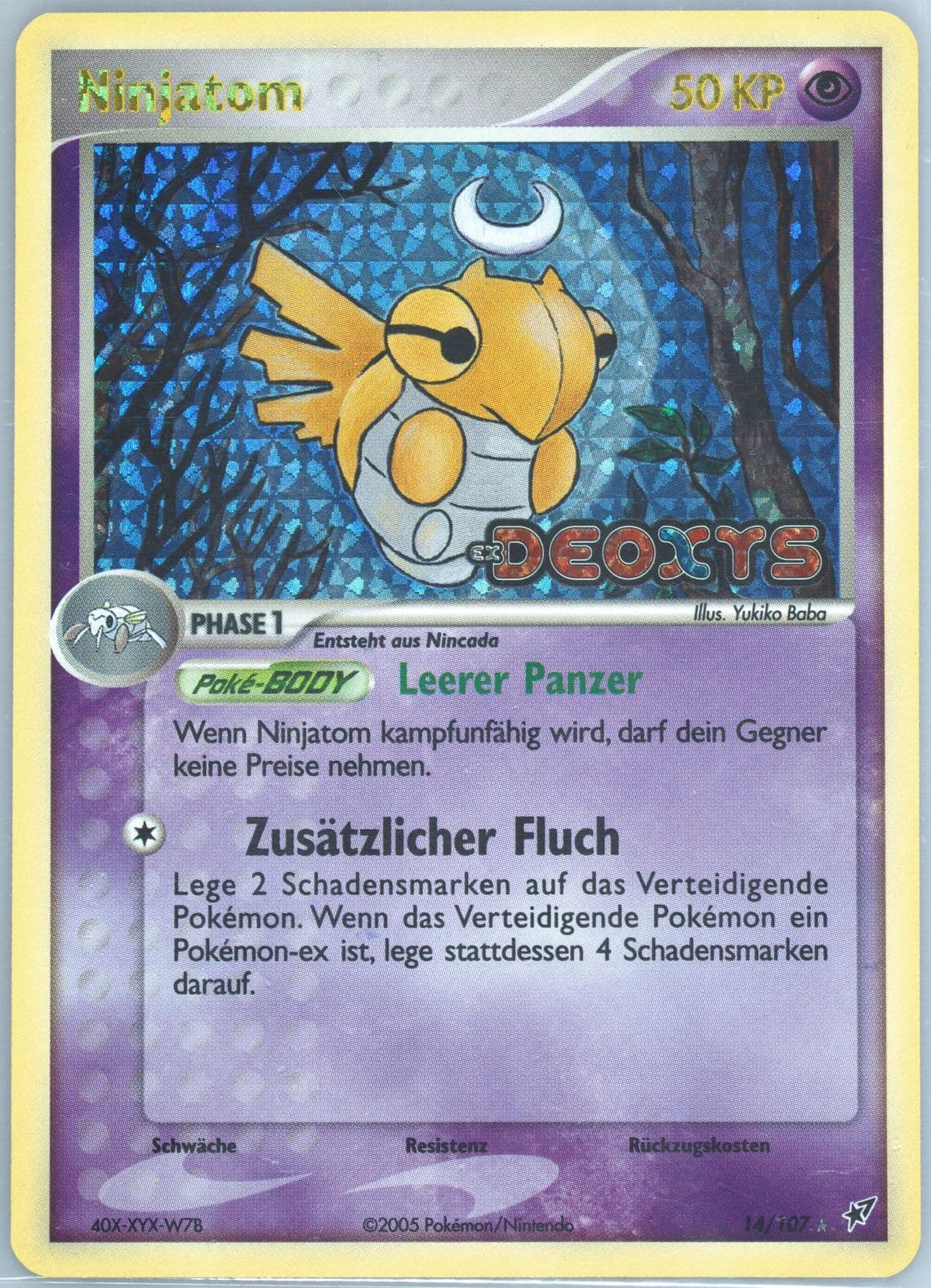 Ninjatom-Reverse Foil German (14) 2005 Pokemon EX Deoxys