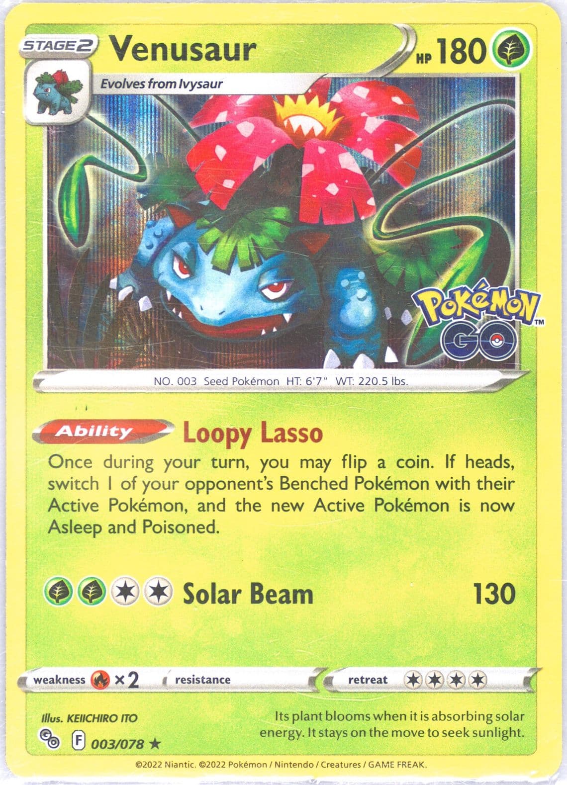 Venusaur-Holo (003) 2022 Pokemon Go