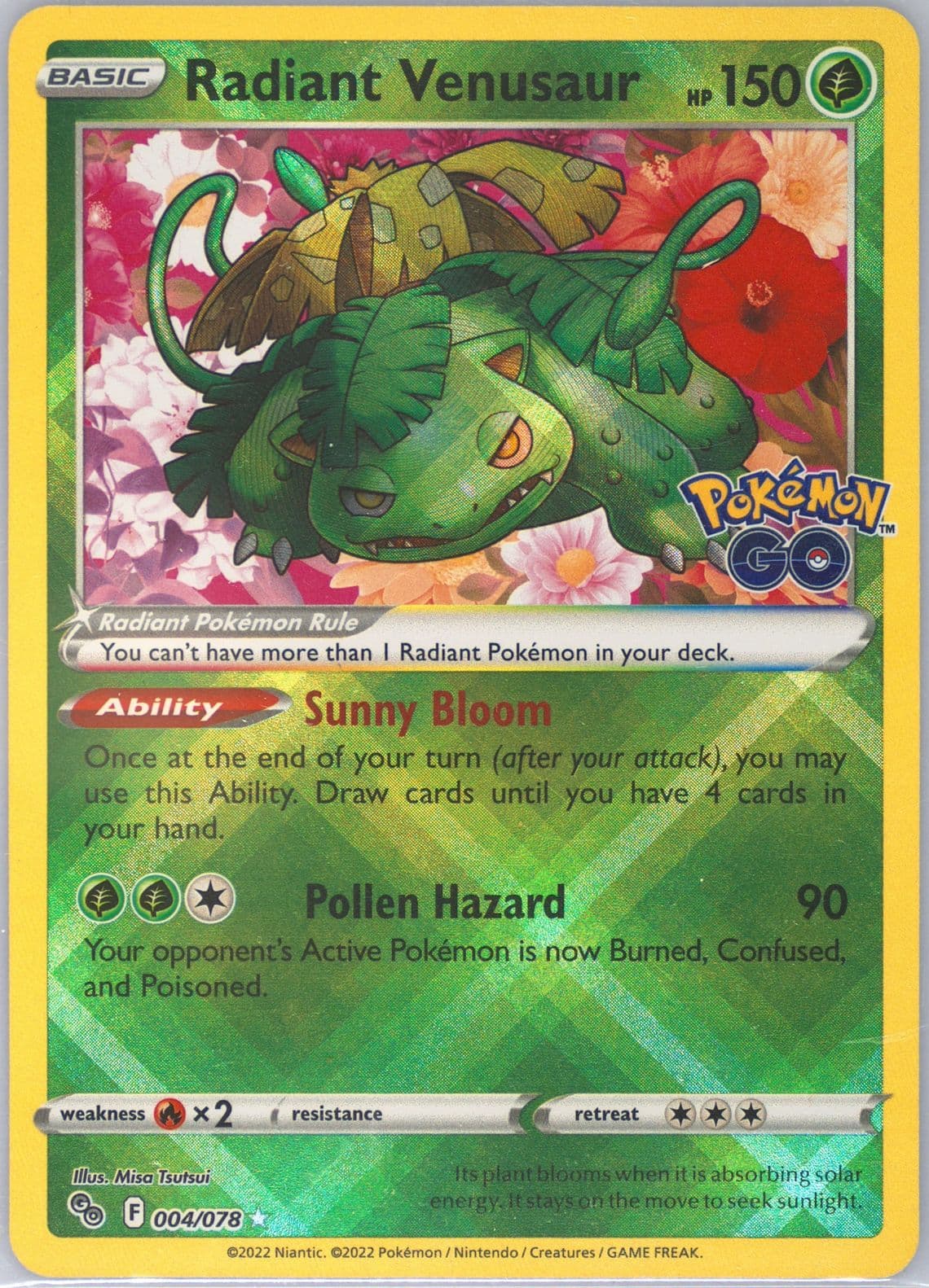 Radiant Venusaur (004) 2022 Pokemon Go