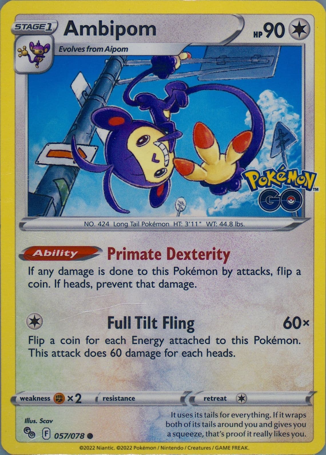 Ambipom (057) 2022 Pokemon Go