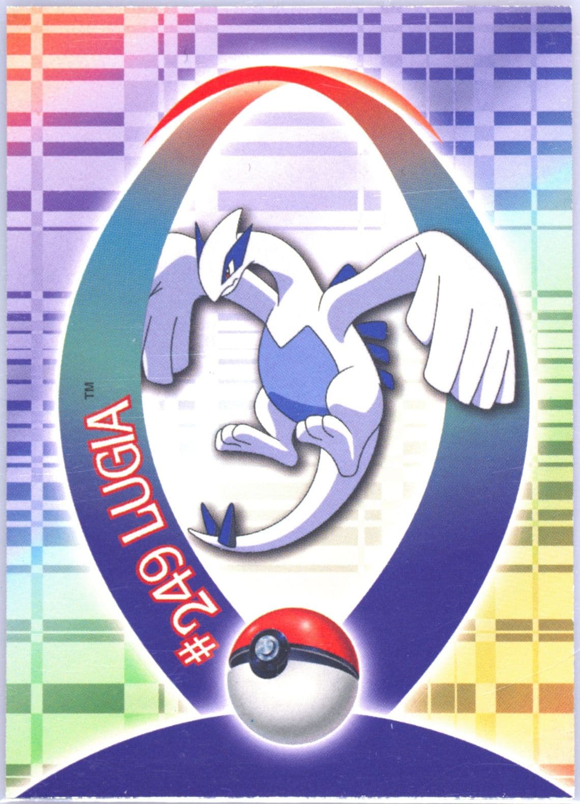 Lugia (62) 2001 Topps Pokemon Johto Series 1 Sticker Cards