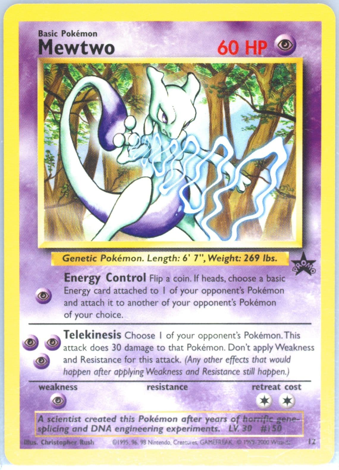 Mewtwo (12) 2000 Pokemon Promo Black Star