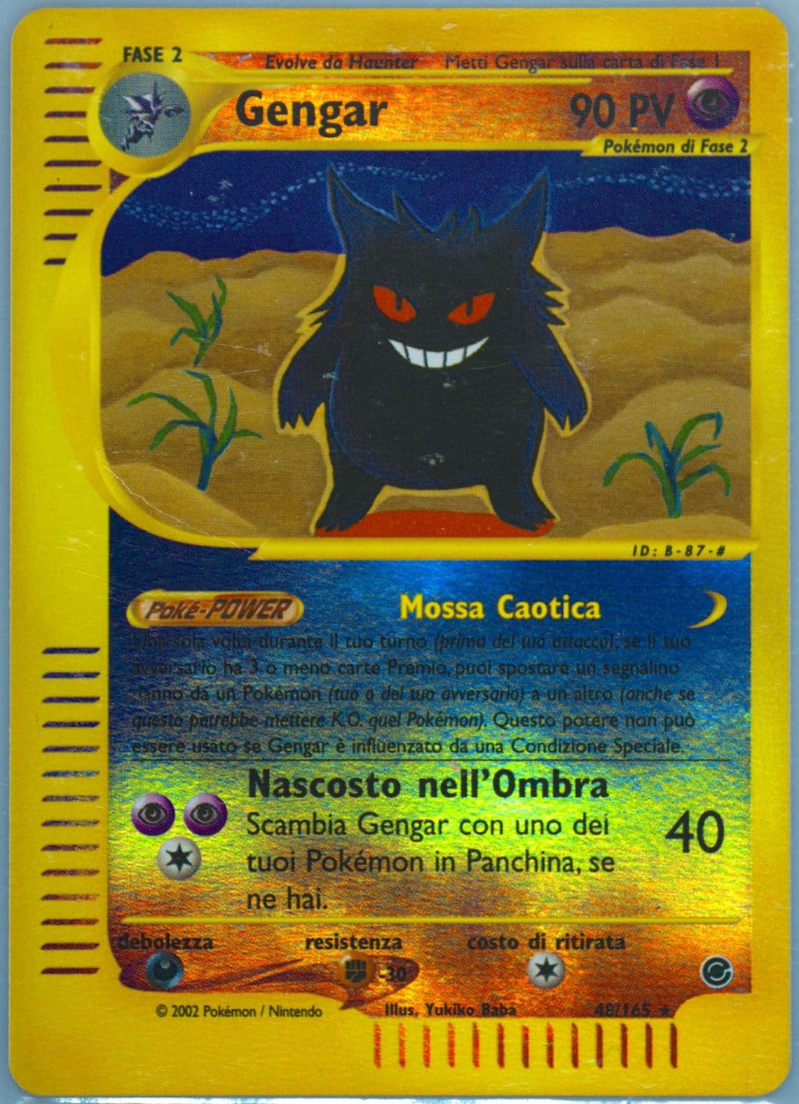 Gengar-Reverse Foil Italian (48) 2002 Pokemon Expedition