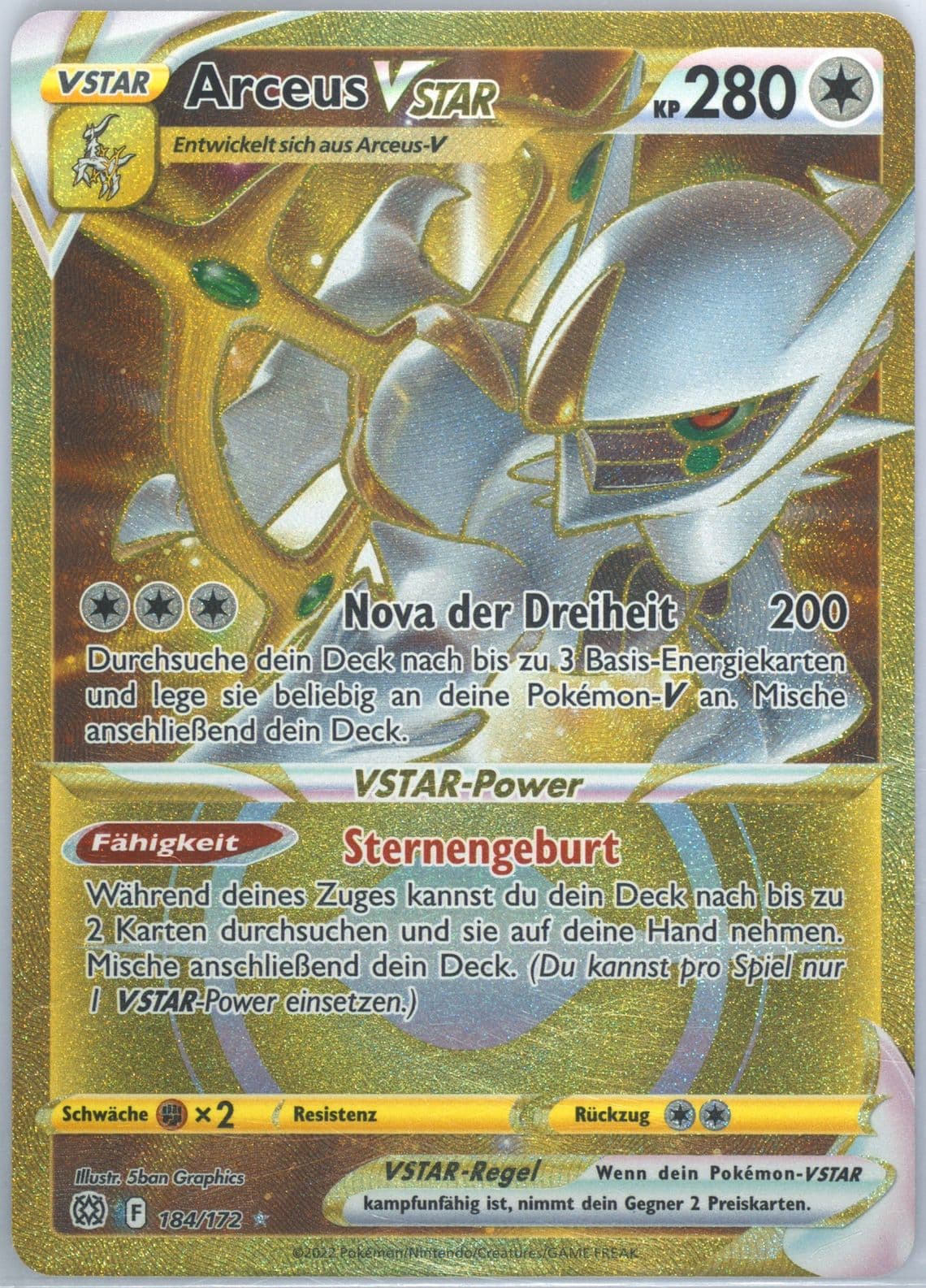 Full Art/Arceus Vstar German-Secret (184) 2022 Pokemon Sword & Shield Brilliant Stars