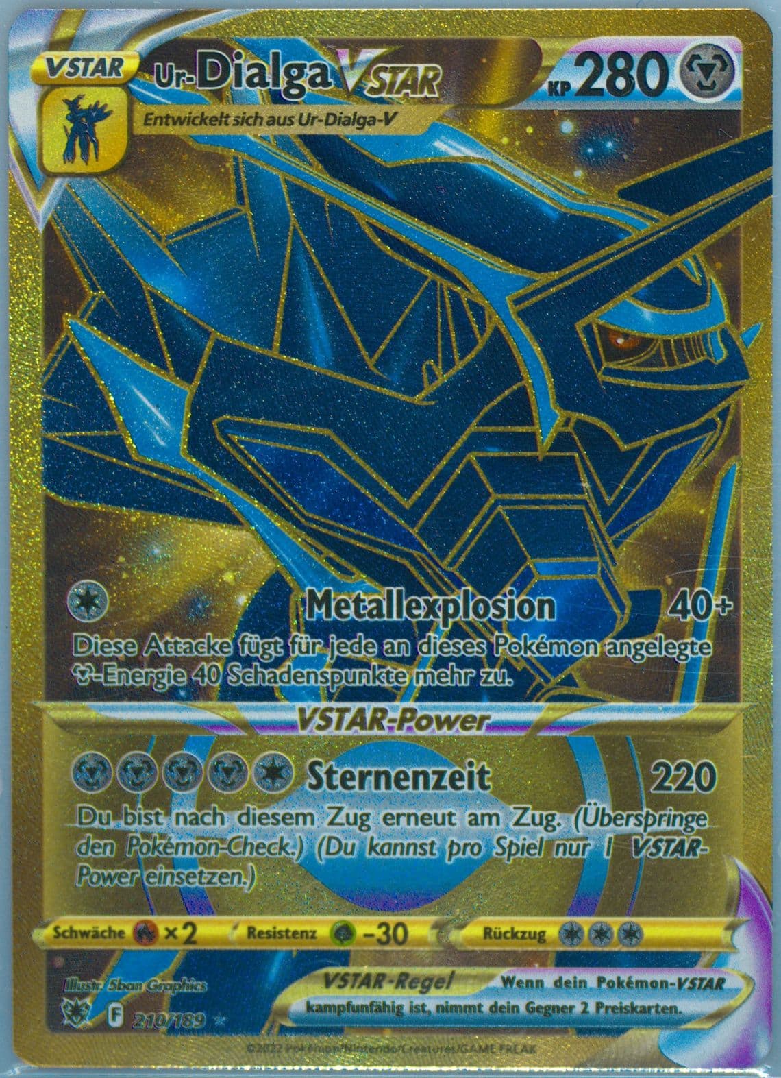 Full Art/UR-Dialga Vstar German-Secret (210) 2022 Pokemon Sword & Shield Astral Radiance