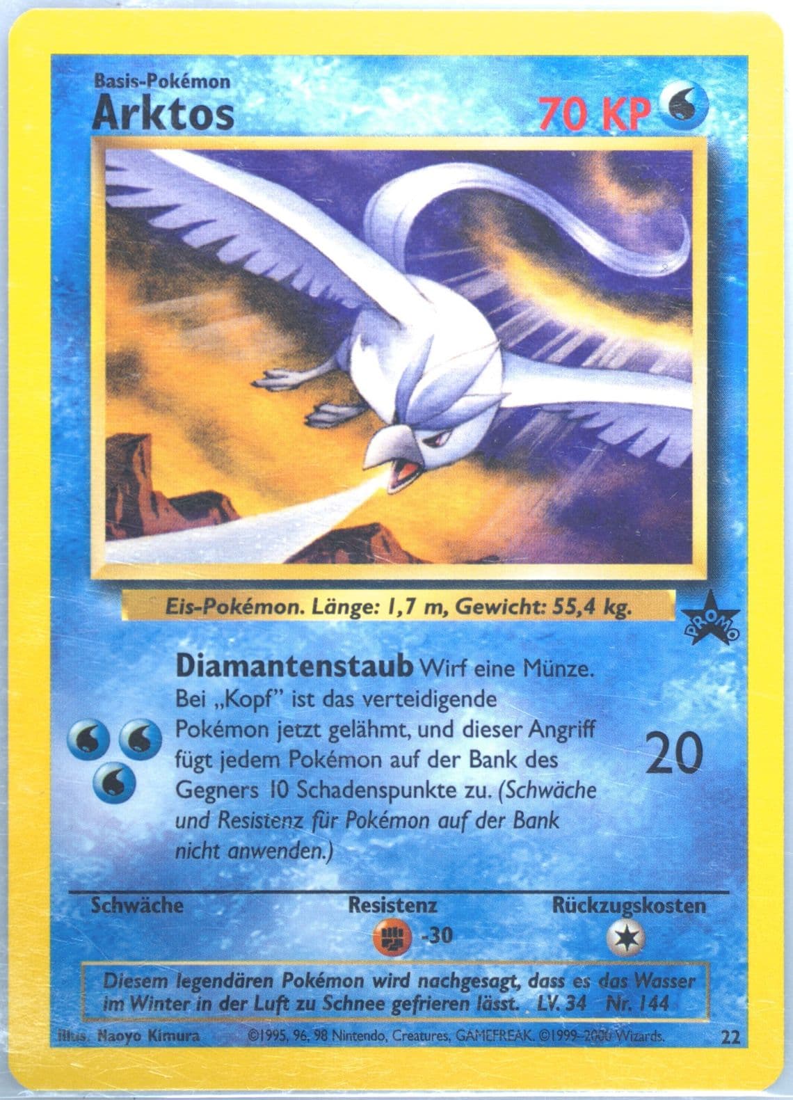 Arktos German (22) 2000 Pokemon Promo Black Star