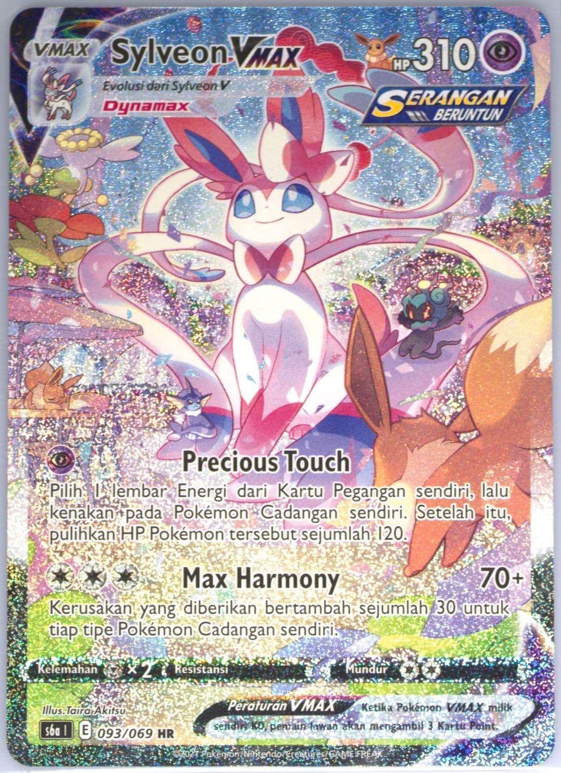 Full Art/Sylveon Vmax-Hyper (093) 2021 Pokemon Indonesian Sword & Shield Eevee Heroes