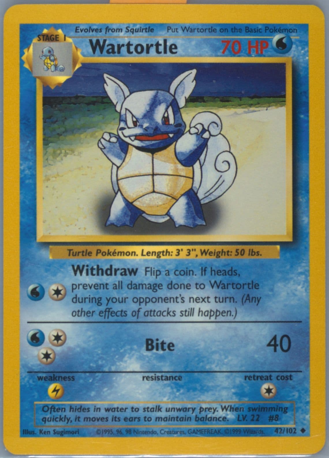 Wartortle (42) 1999 Pokemon Game