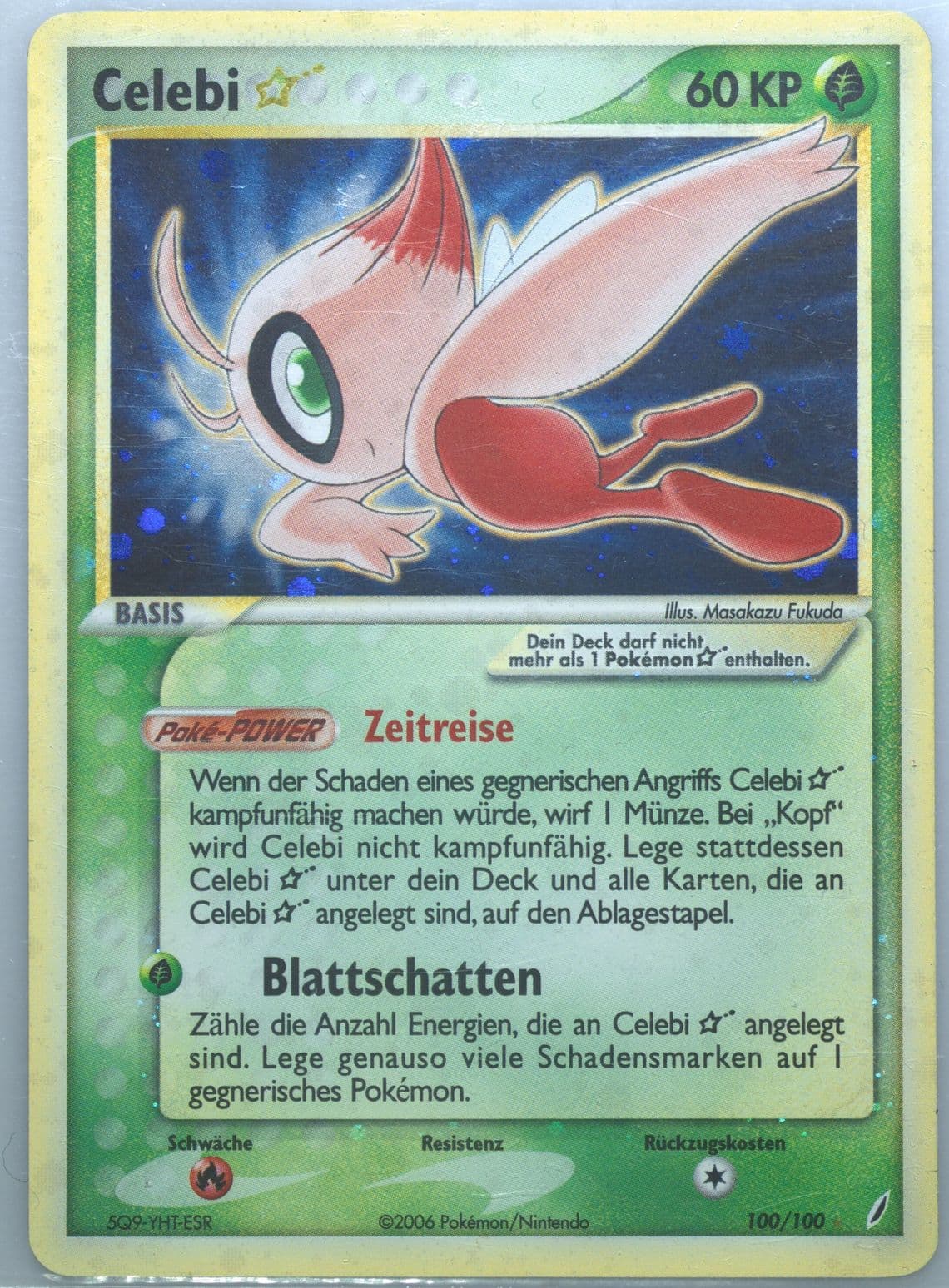 Celebi-Holo German-Gold Star (100) 2006 Pokemon EX Crystal Guardians