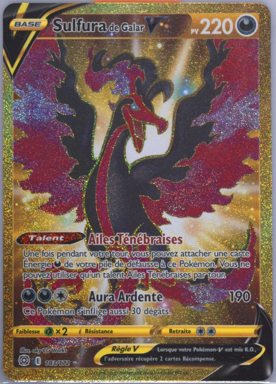 Full Art/Sulfura de Galar V French-Secret (183) 2022 Pokemon Sword & Shield Brilliant Stars