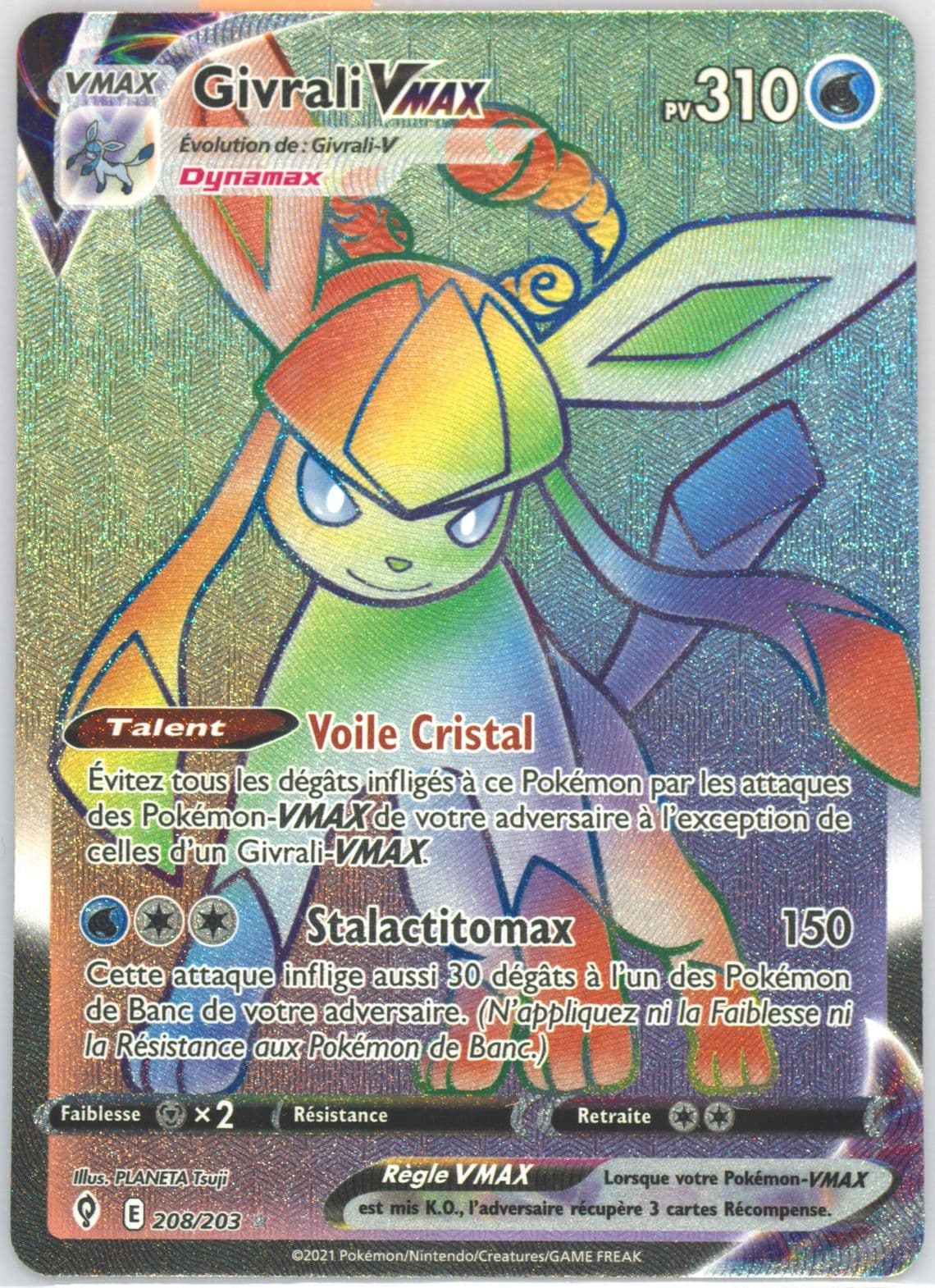 Full Art/Givrali Vmax French-Secret (208) 2021 Pokemon Sword & Shield Evolving Skies