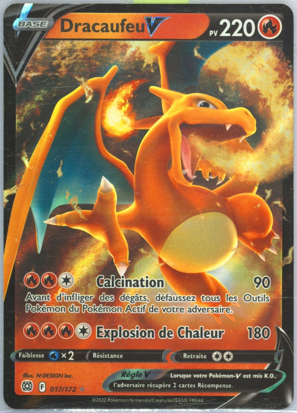 Dracaufeu V French (017) 2022 Pokemon Sword & Shield Brilliant Stars