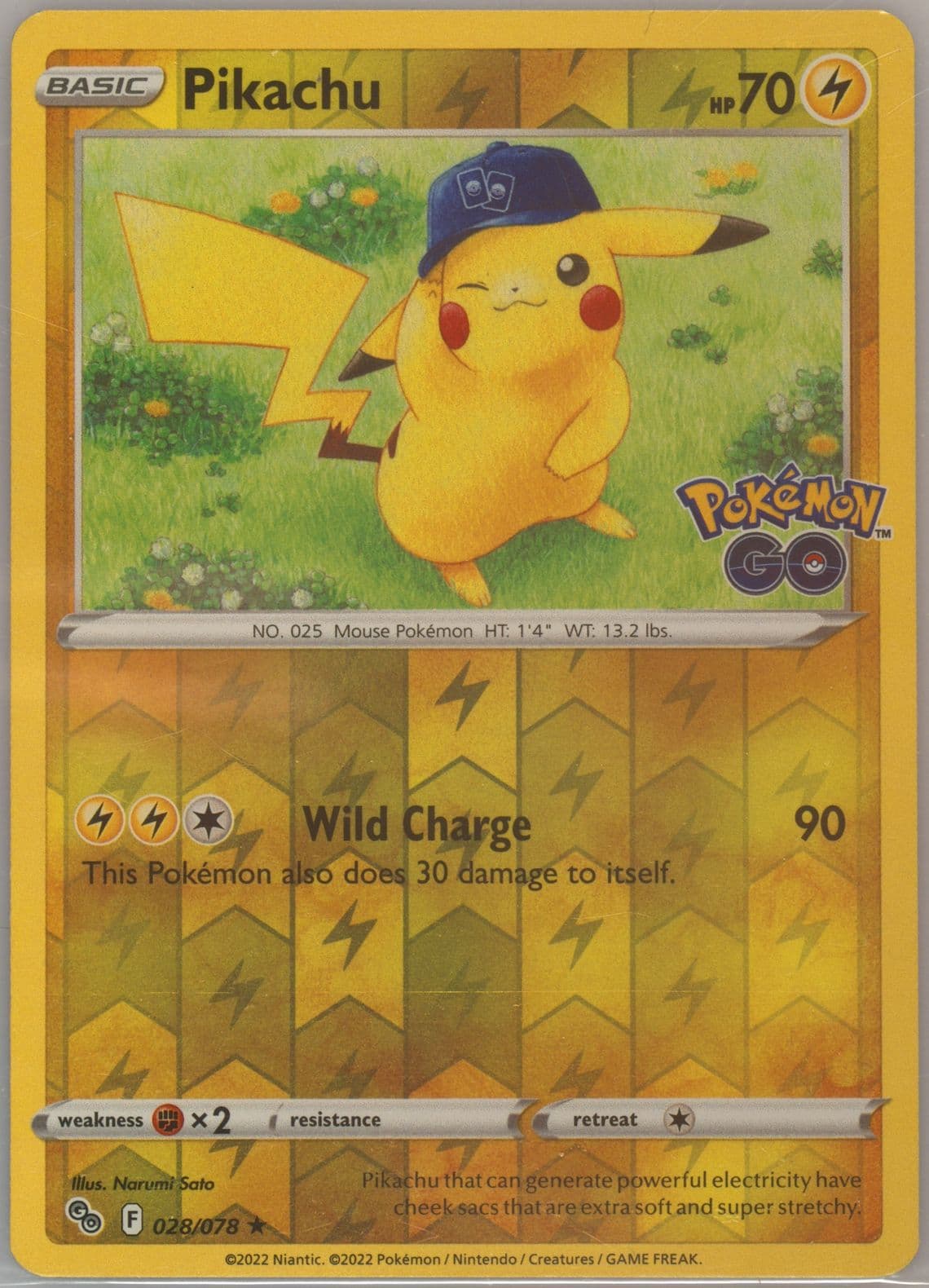 Pikachu-Reverse Foil (028) 2022 Pokemon Go