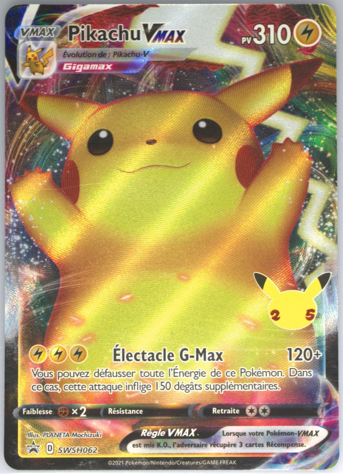 Full Art/Pikachu Vmax Pikachu Vmax Box-French (062) 2021 Pokemon Swsh Black Star Promo