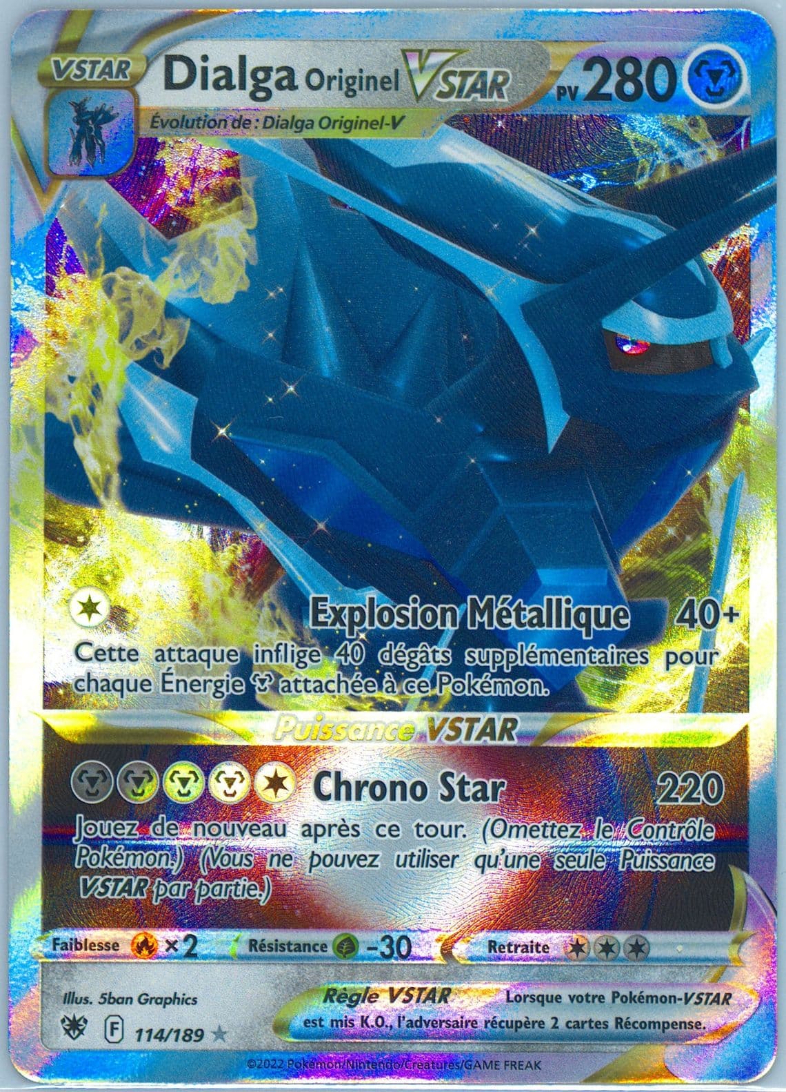 Dialga Originel Vstar French (114) 2022 Pokemon Sword & Shield Astral Radiance