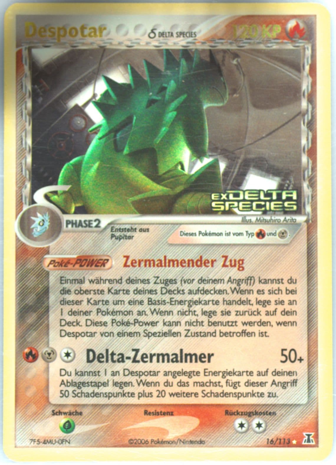 Despotar-Reverse Foil German (16) 2005 Pokemon EX Delta Species