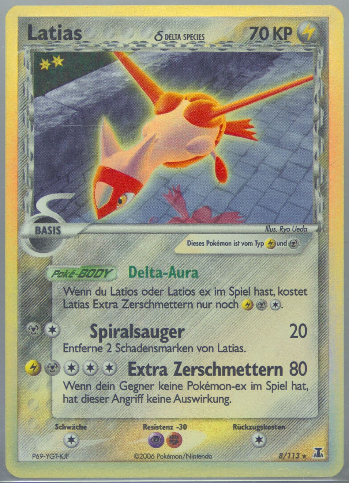 Latias-Holo German (8) 2005 Pokemon EX Delta Species