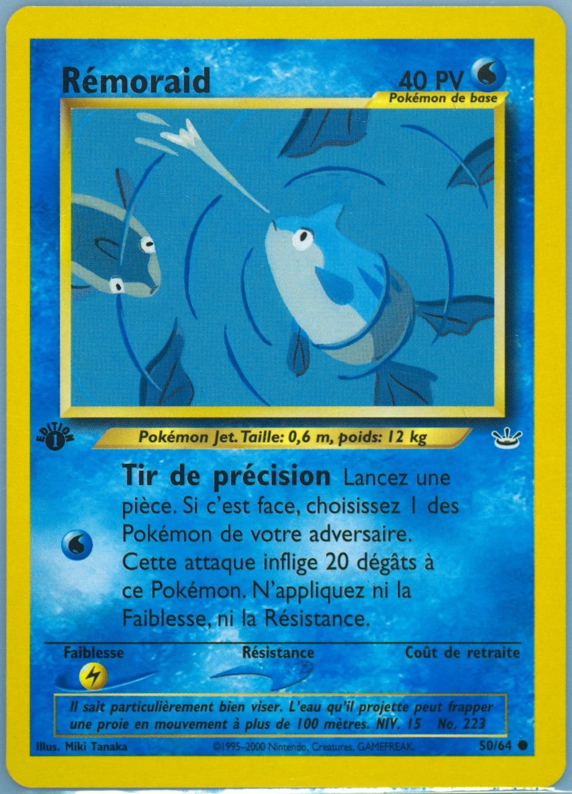 Remoraid 1st Edition (50) 2002 Pokemon French Neo Revelation