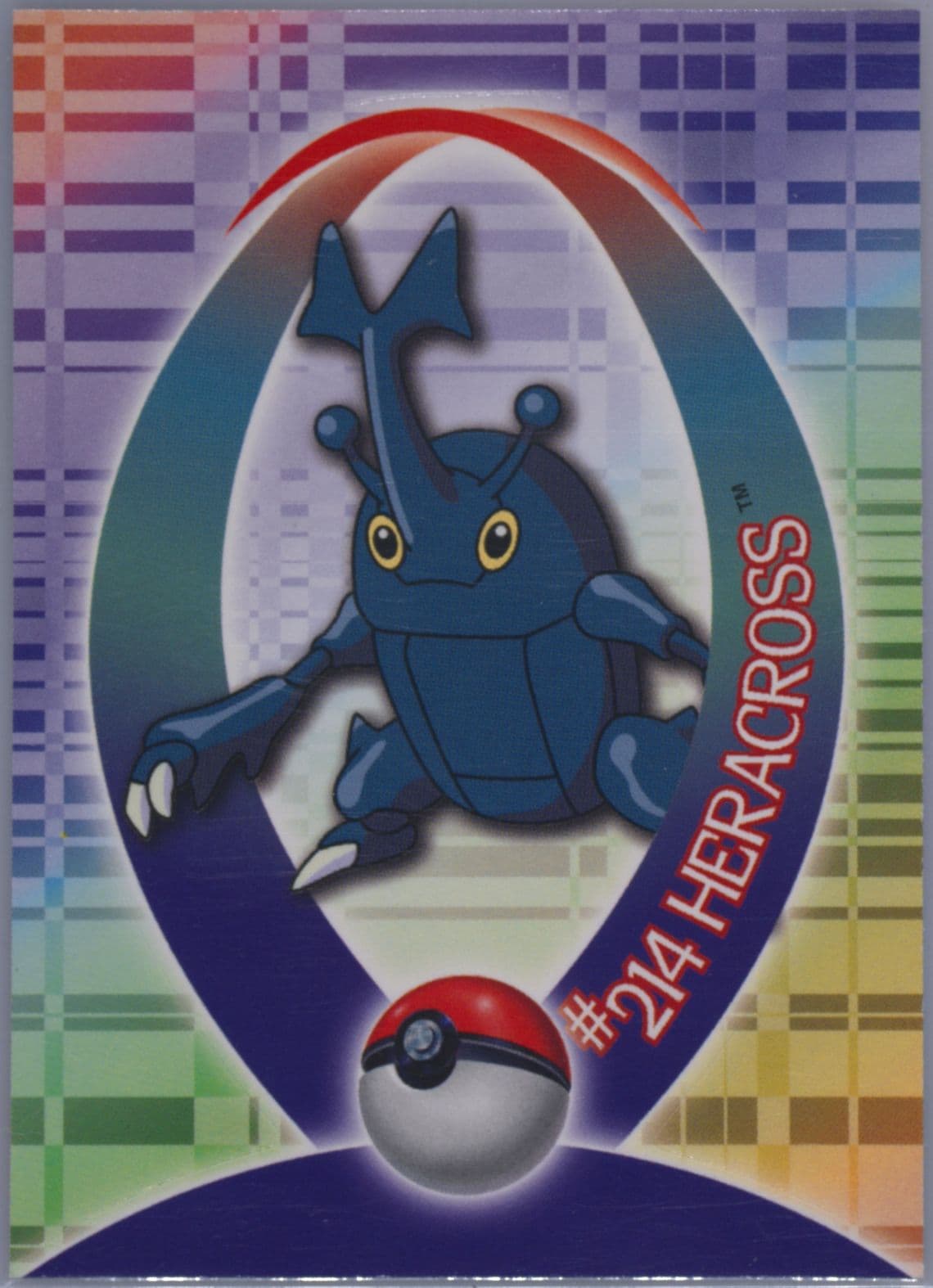 Heracross (49) 2001 Topps Pokemon Johto Series 1 Sticker Cards