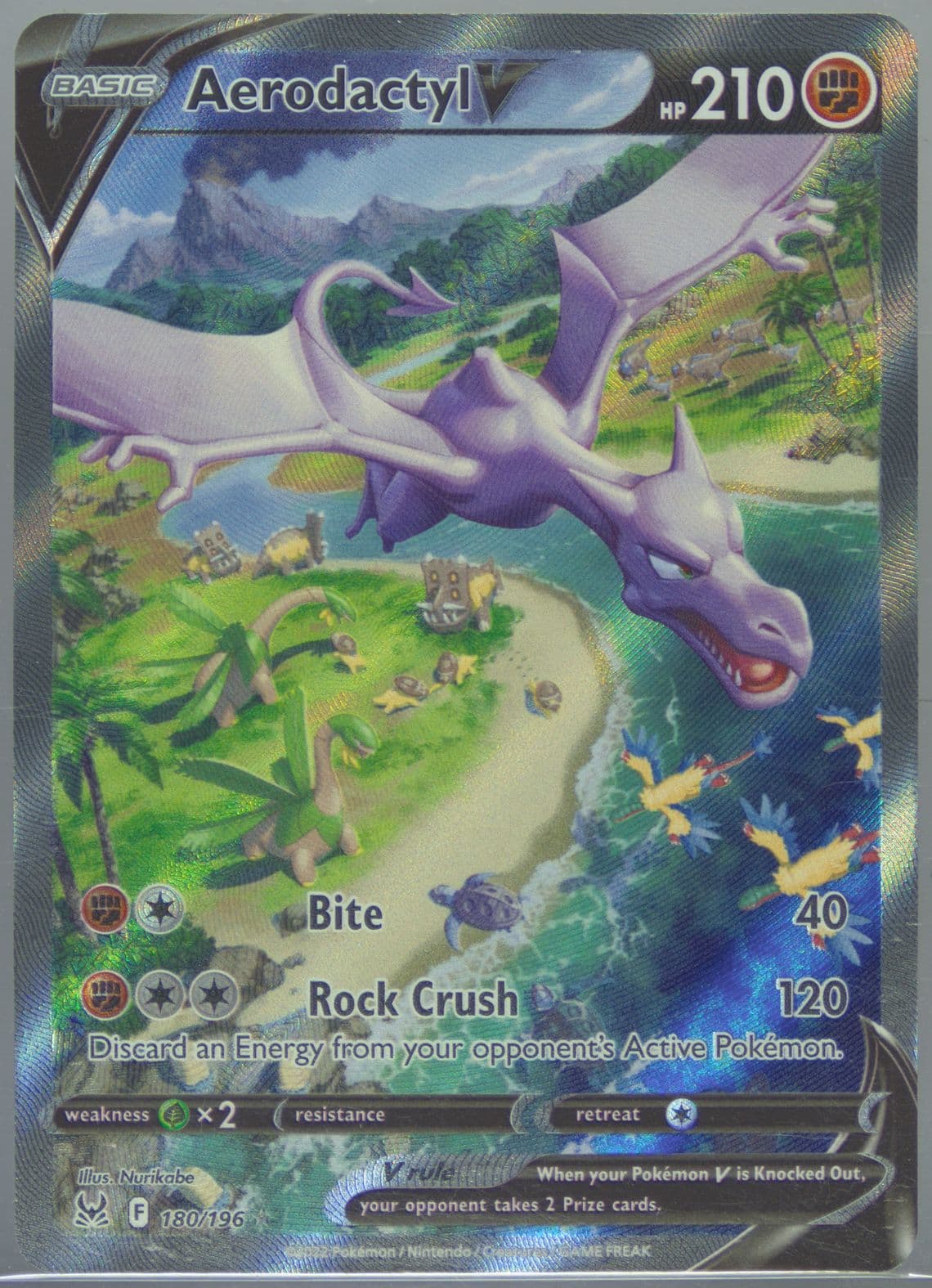 Full Art/Aerodactyl V (180) 2022 Pokemon Sword & Shield Lost Origin