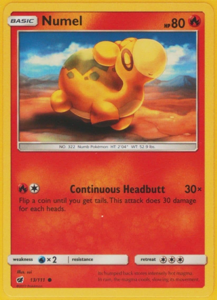 Numel (13) 2017 Pokemon Sun & Moon Crimson Invasion