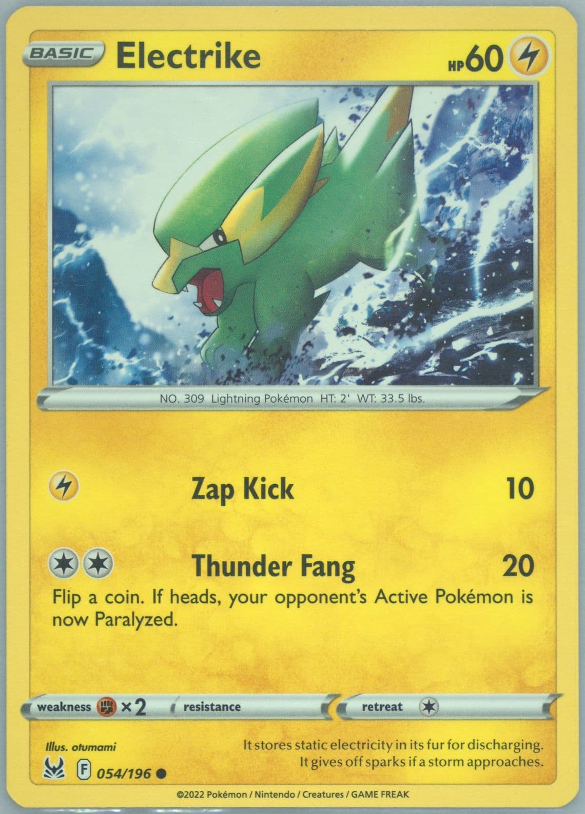 Electrike (054) 2022 Pokemon Sword & Shield Lost Origin