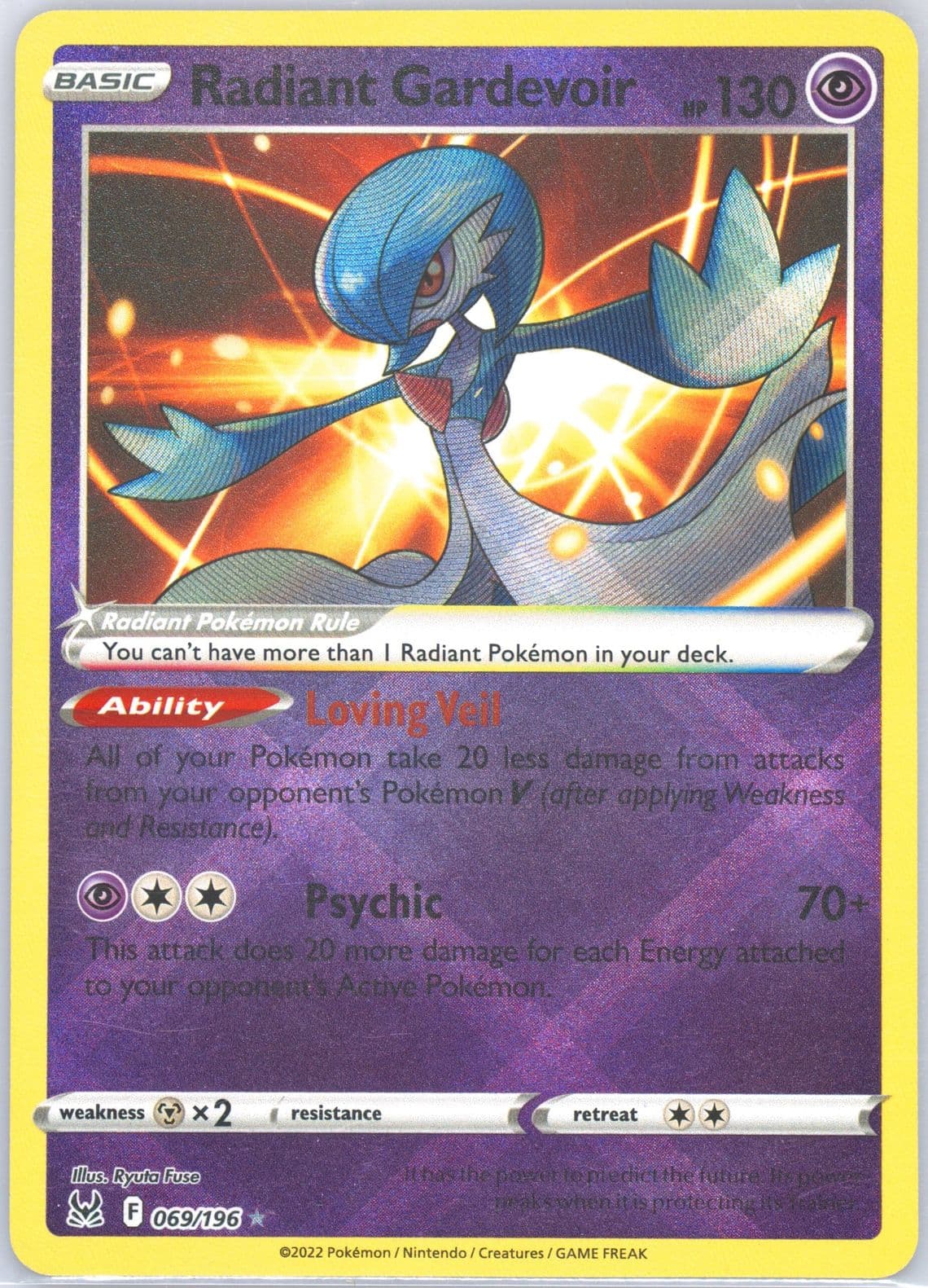 Radiant Gardevoir (069) 2022 Pokemon Sword & Shield Lost Origin