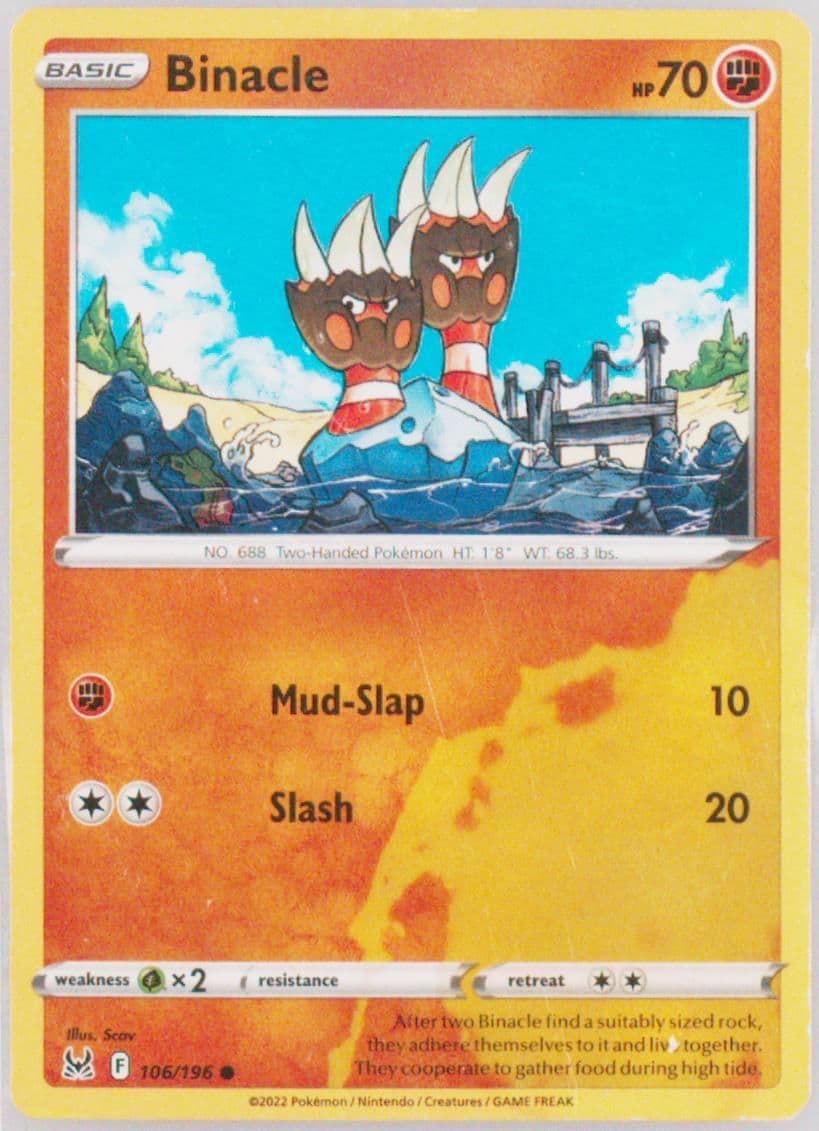 Binacle (106) 2022 Pokemon Sword & Shield Lost Origin