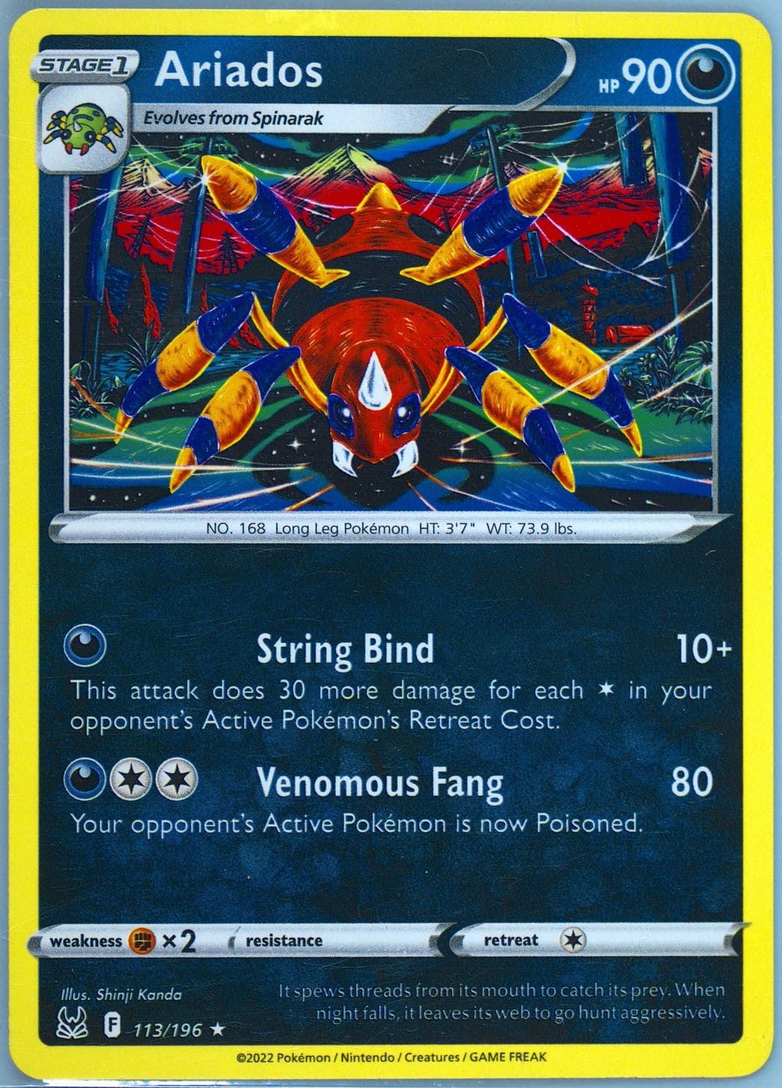 Ariados (113) 2022 Pokemon Sword & Shield Lost Origin