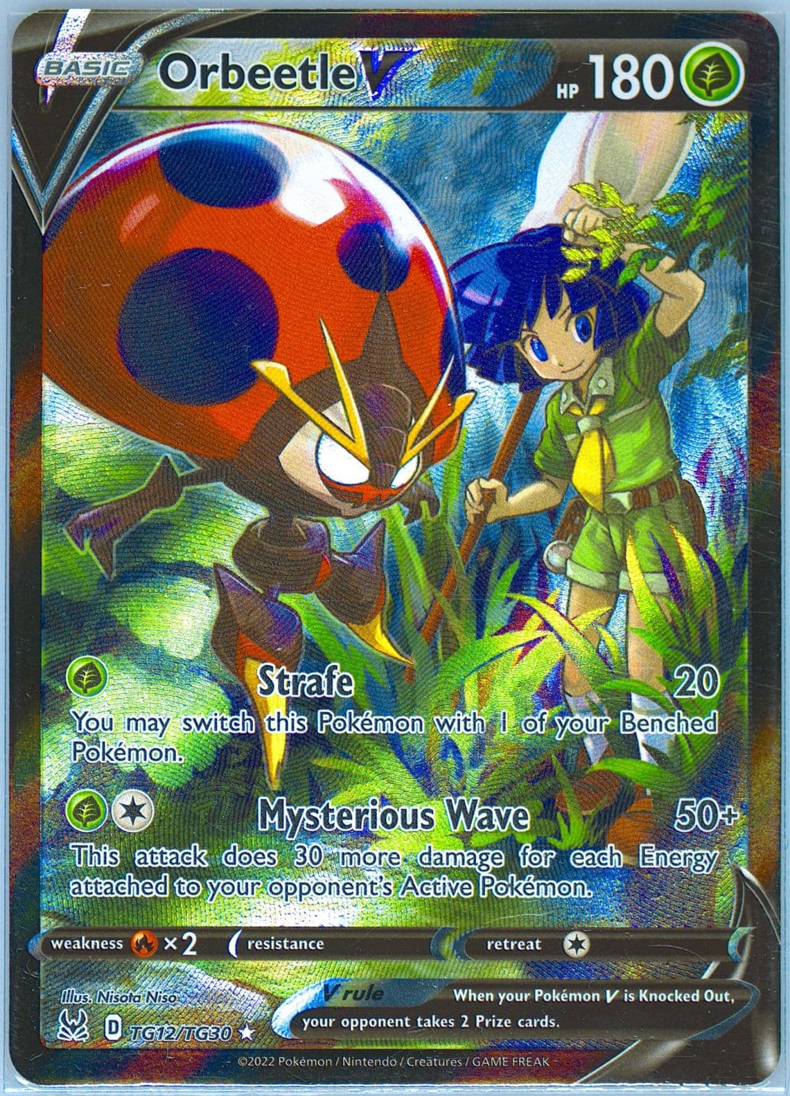 Full Art/Orbeetle V (TG12) 2022 Pokemon Sword & Shield Lost Origin
