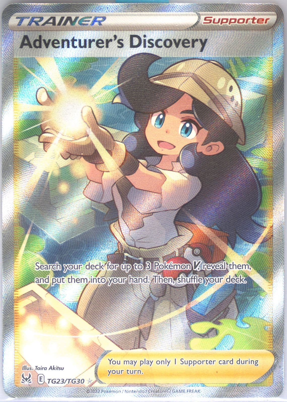 Full Art/Adventurer's Discovery (TG23) 2022 Pokemon Sword & Shield Lost Origin