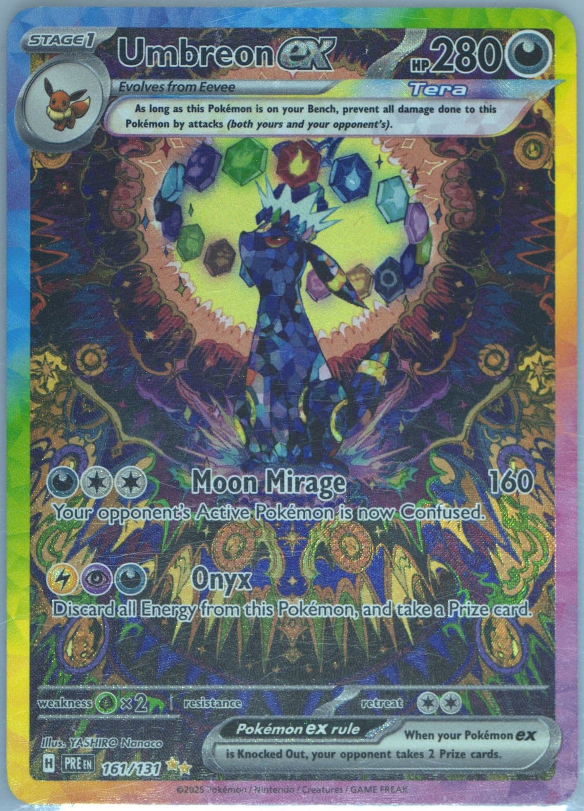 Umbreon EX Special Illustration Rare (161) 2025 Pokemon Pre EN-Prismatic Evolutions