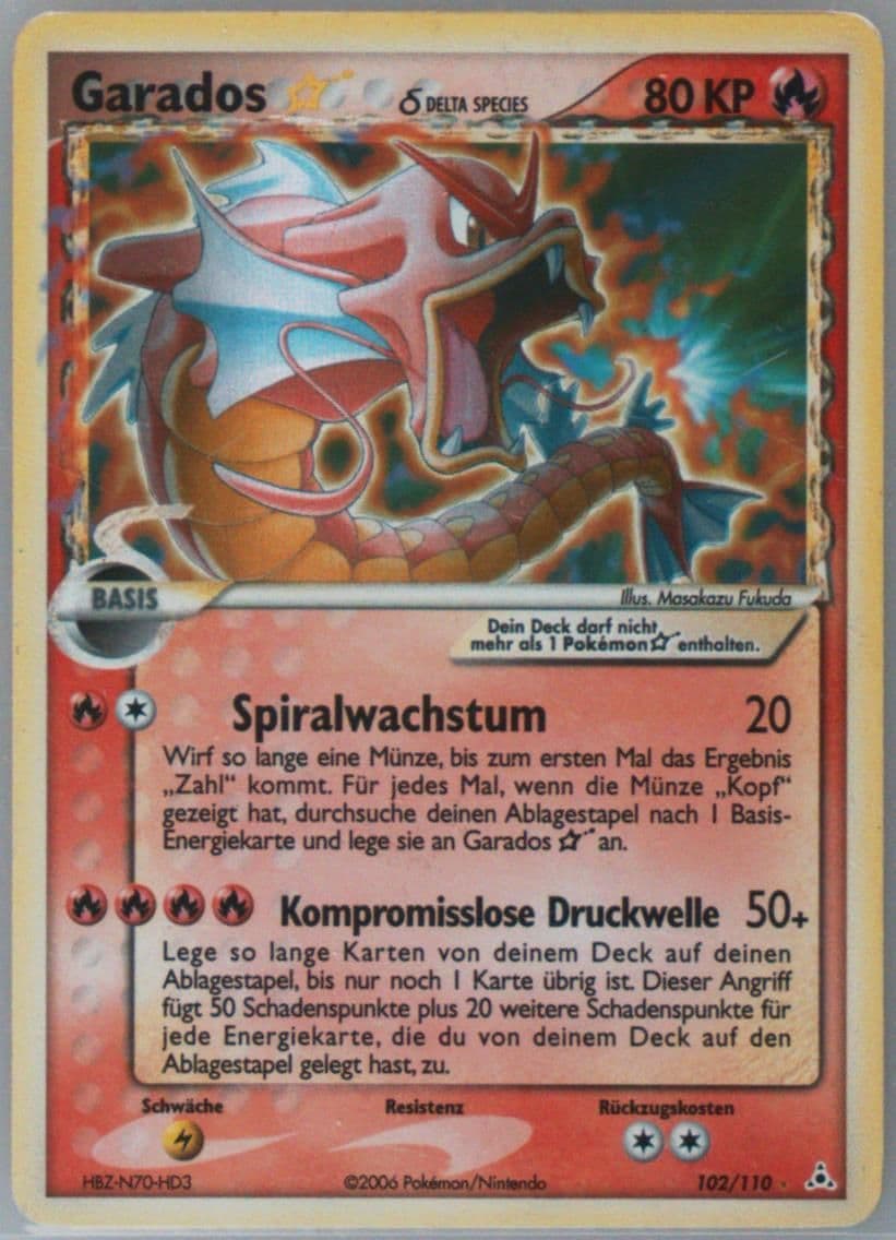 Garados-Holo Gold Star-German (102) 2006 Pokemon EX Holon Phantoms