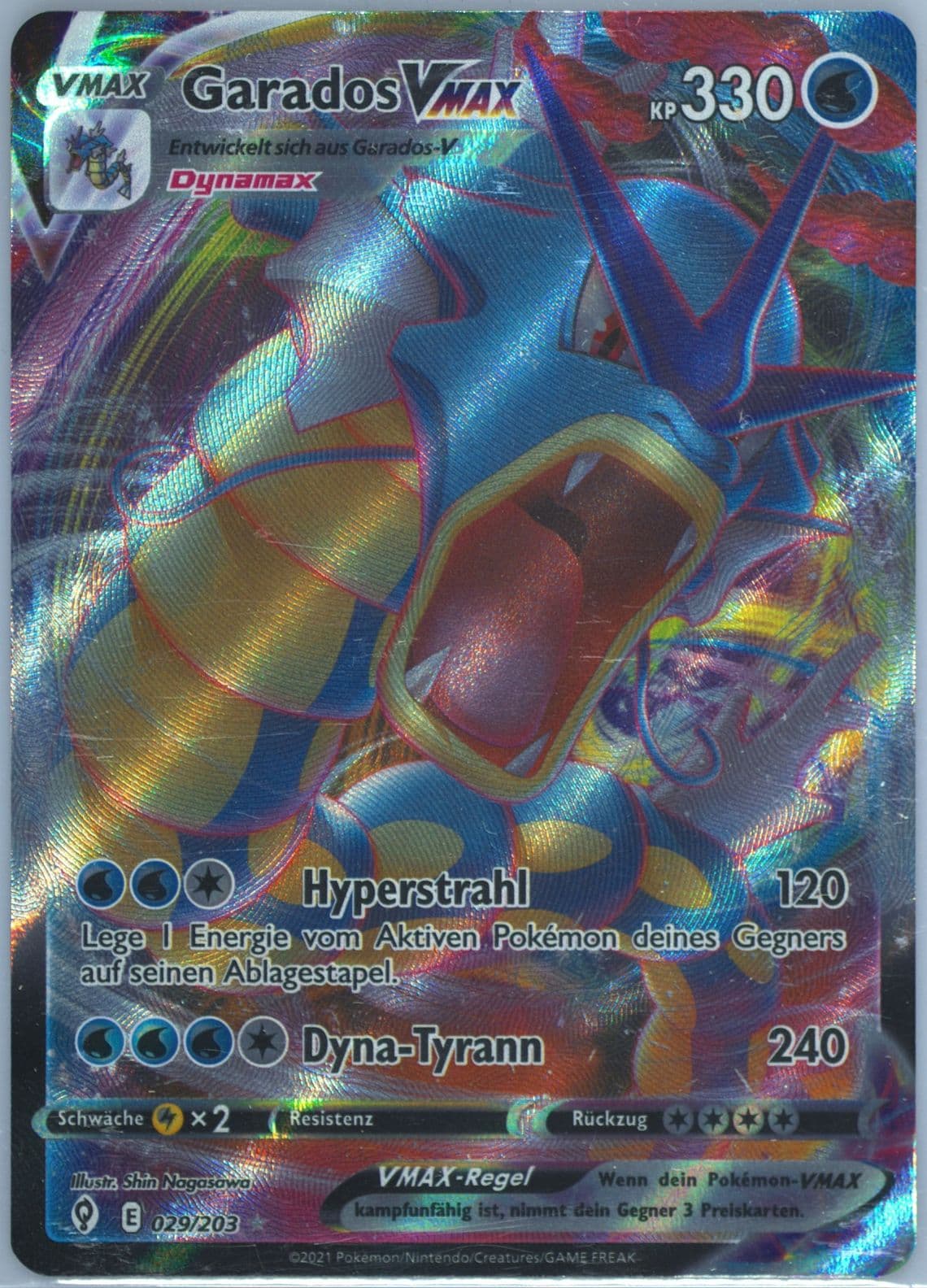 Full Art/Garados Vmax German (029) 2021 Pokemon Sword & Shield Evolving Skies