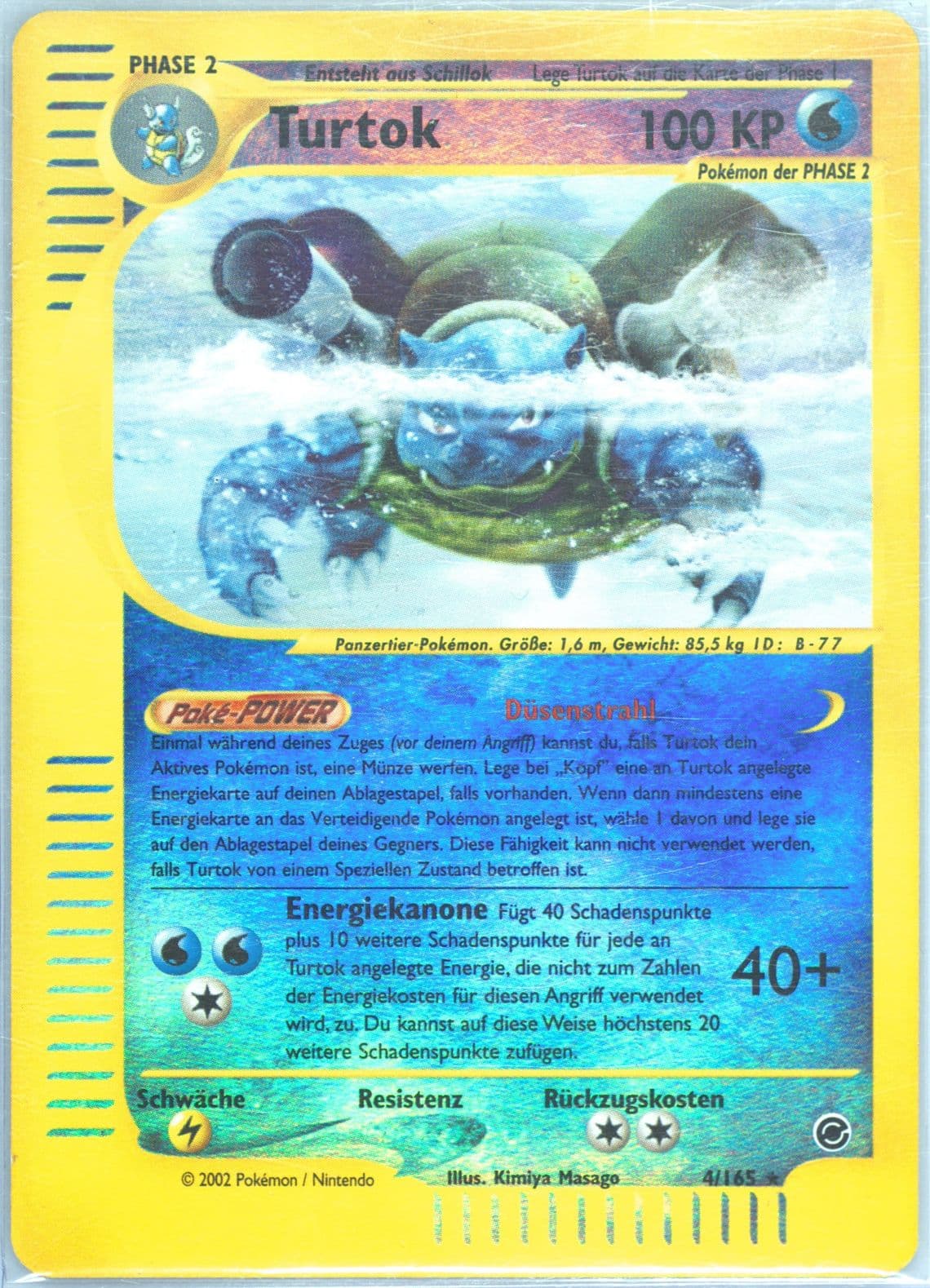 Turtok-Reverse Foil German (4) 2002 Pokemon Expedition