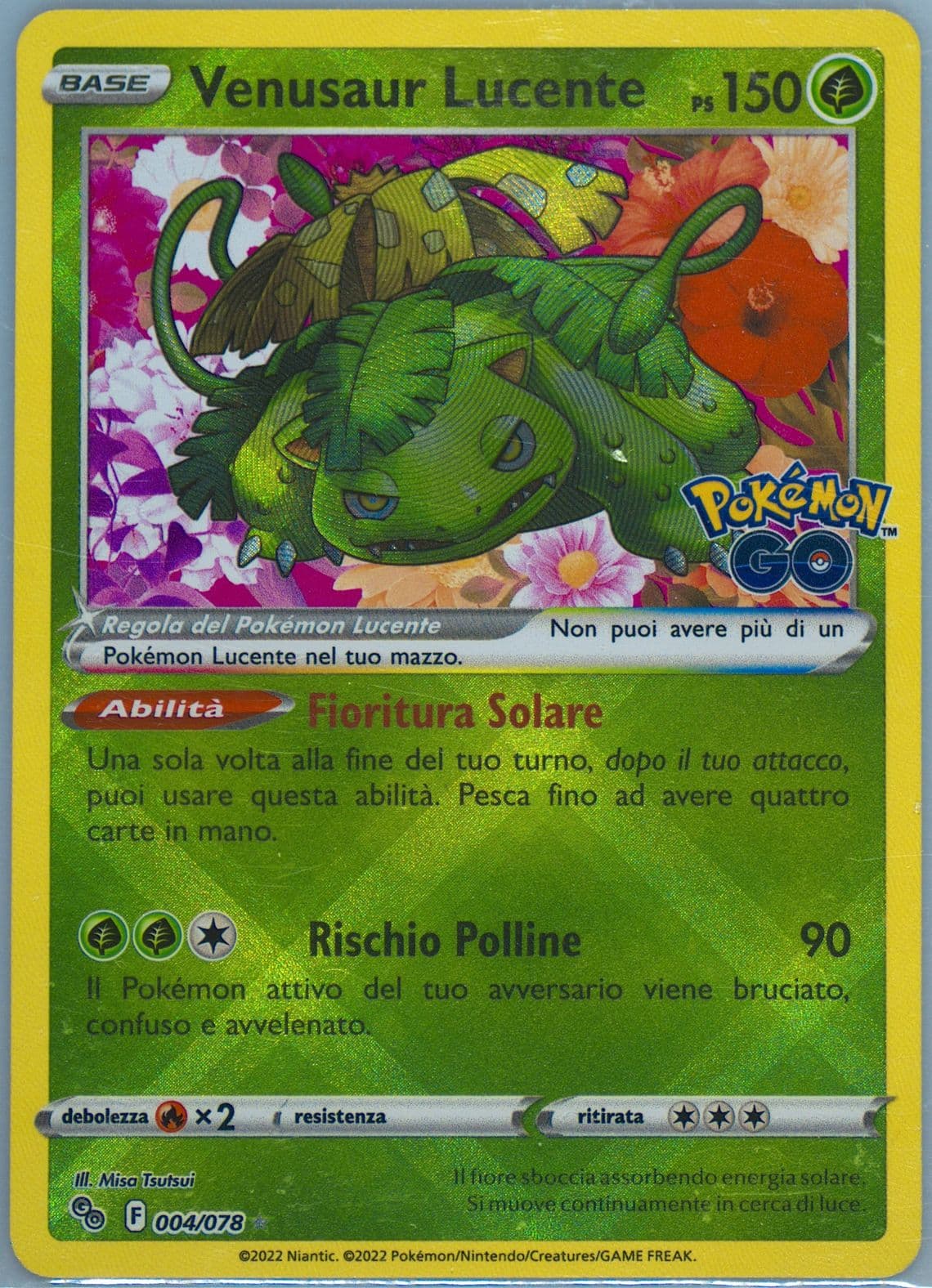Venusaur Lucente Italian (004) 2022 Pokemon Go