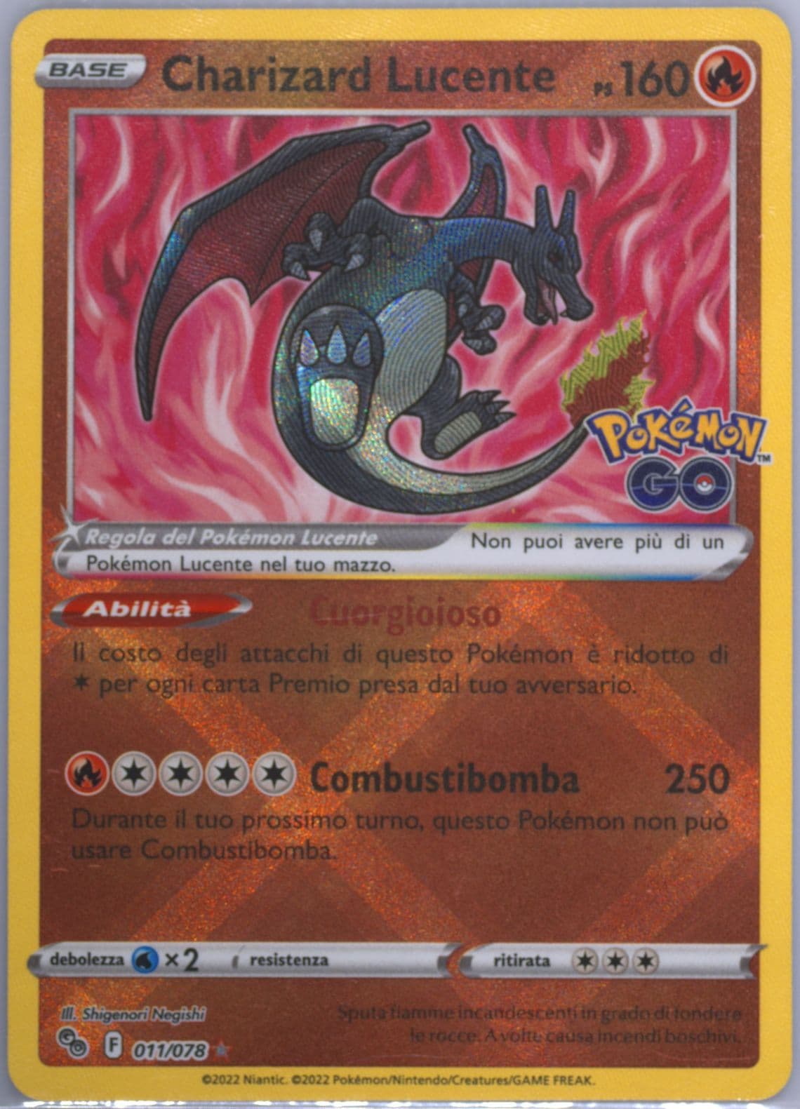 Charizard Lucente Italian (011) 2022 Pokemon Go