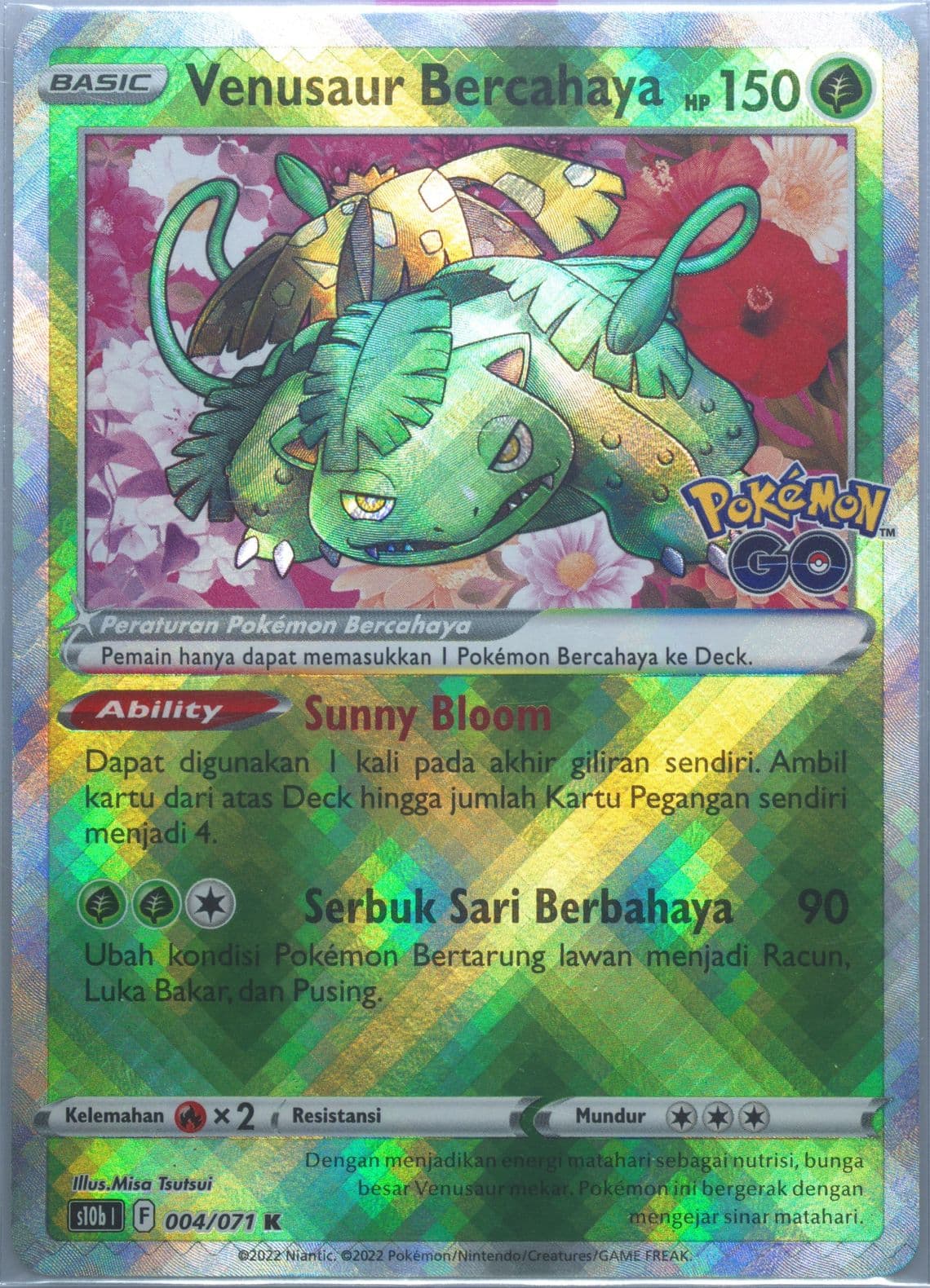 Radiant Venusaur (004) 2022 Pokemon Go Indonesian