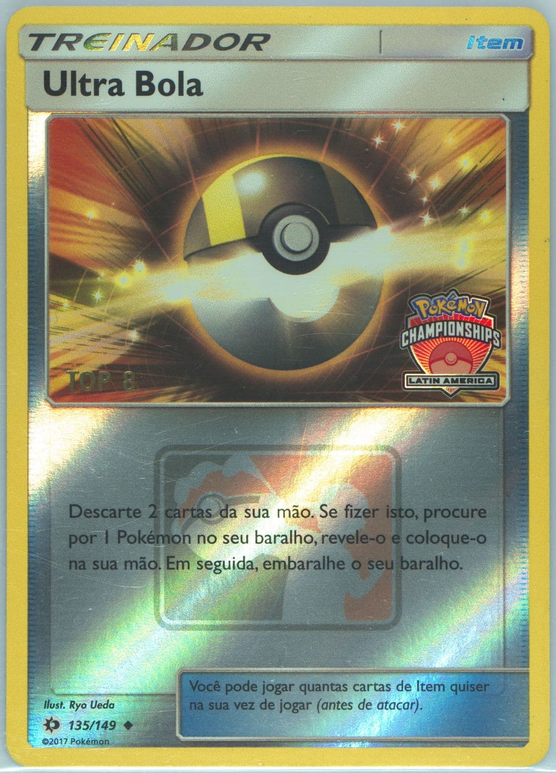 Ultra Bola-Reverse Foil PM Championships-Latin America-Top 8 (135) 2017 Pokemon Sun & Moon
