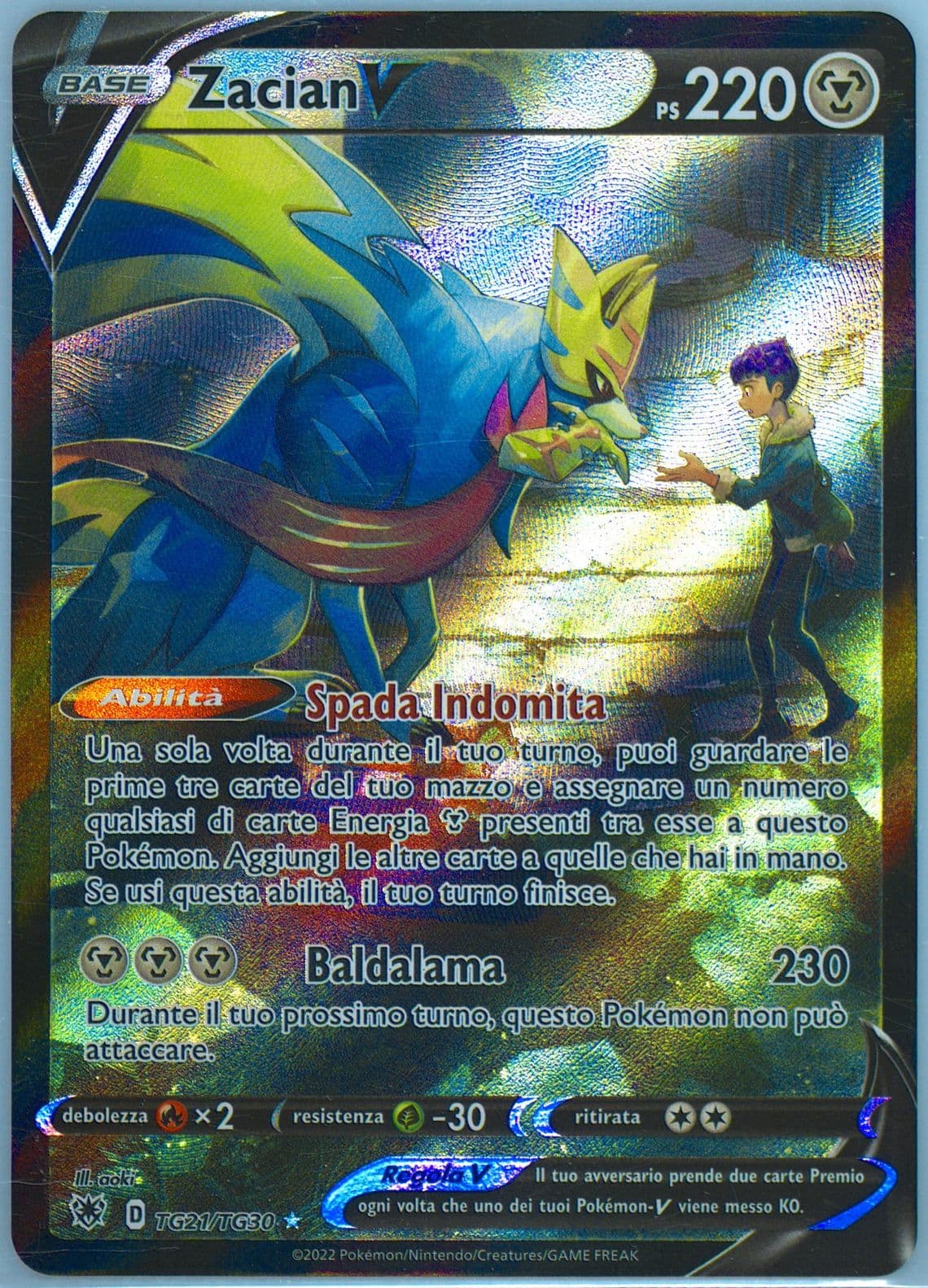 Full Art/Zacian V Italian (TG21) 2022 Pokemon Sword & Shield Astral Radiance