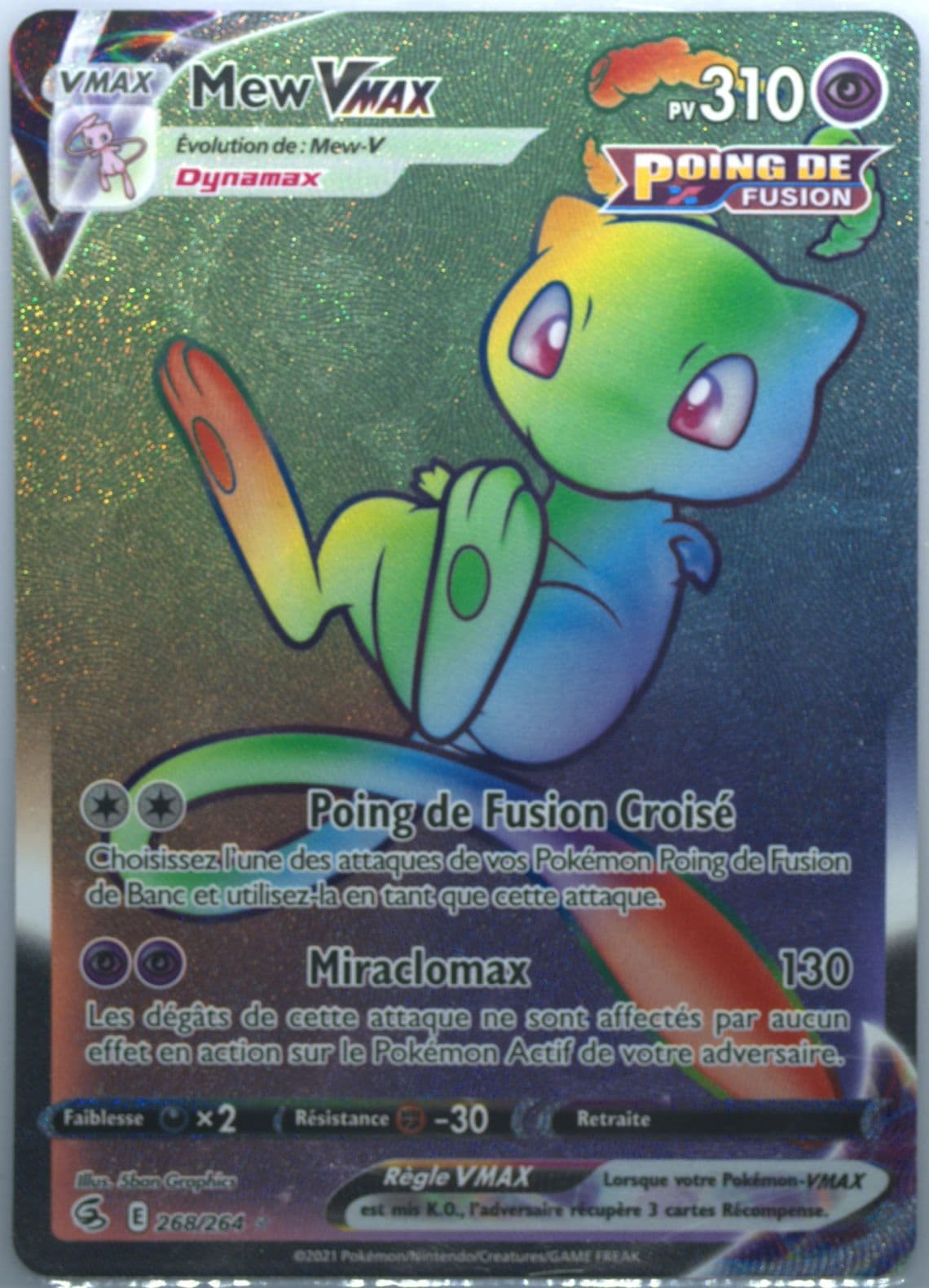 Full Art/Mew Vmax French-Secret (268) 2021 Pokemon Sword & Shield Fusion Strike