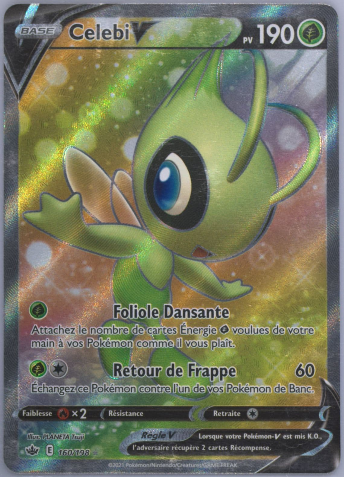 Full Art/Celebi V French (160) 2021 Pokemon Sword & Shield Chilling Reign